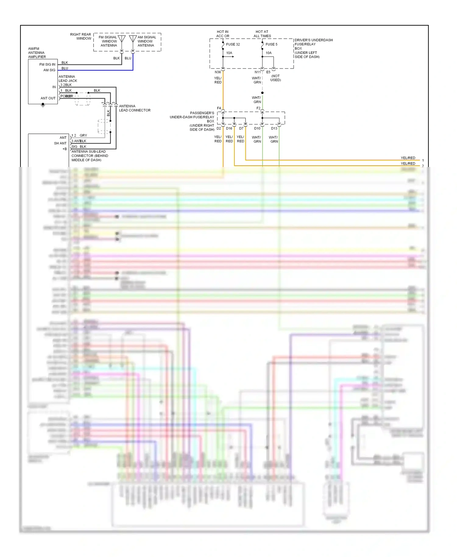 Wiring diagram navigation unit for Honda Odyssey I (2004-2009) (4 of 4)