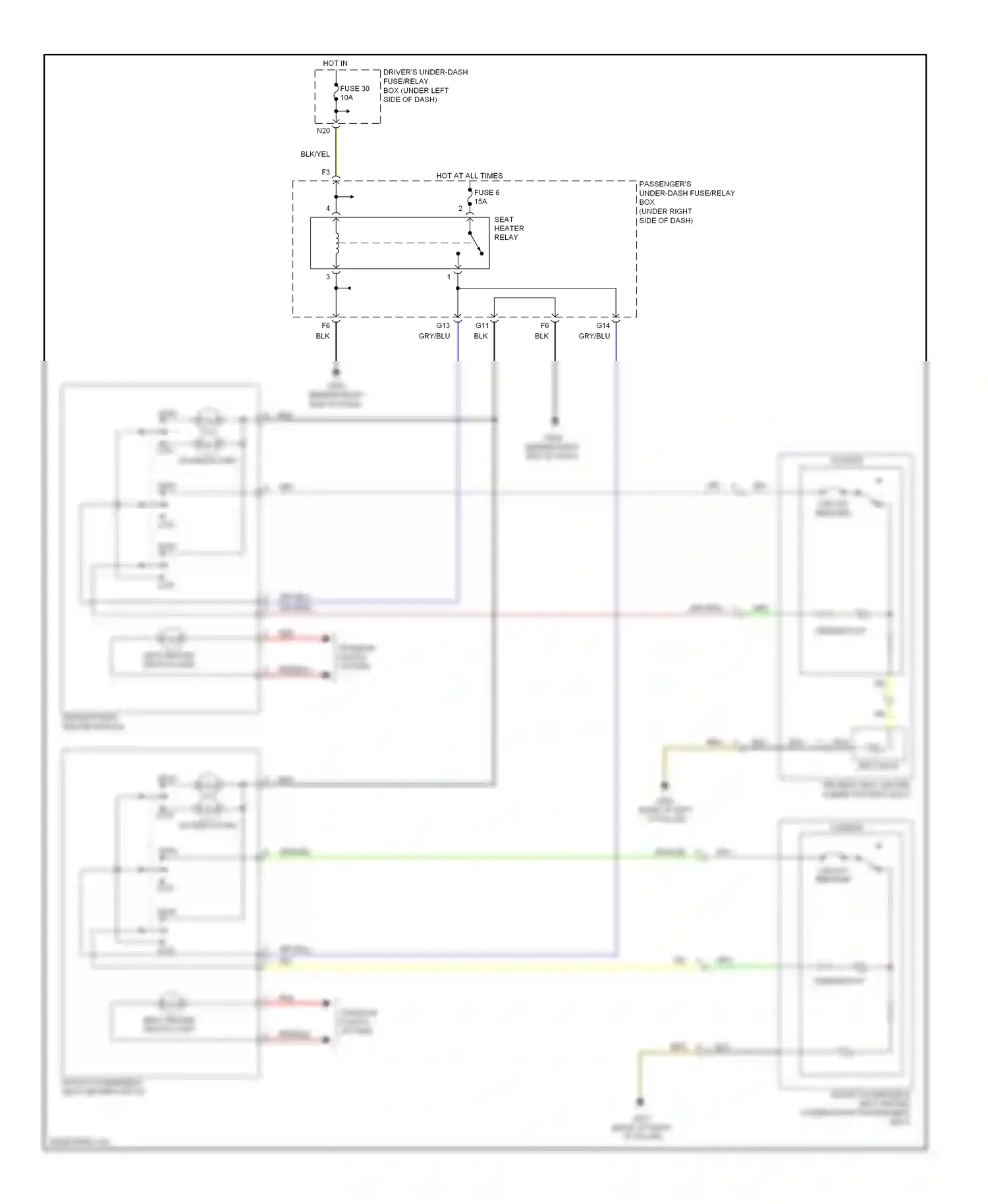 Wiring diagram on indicators for Honda Odyssey I (2004-2009) (1 of 1)
