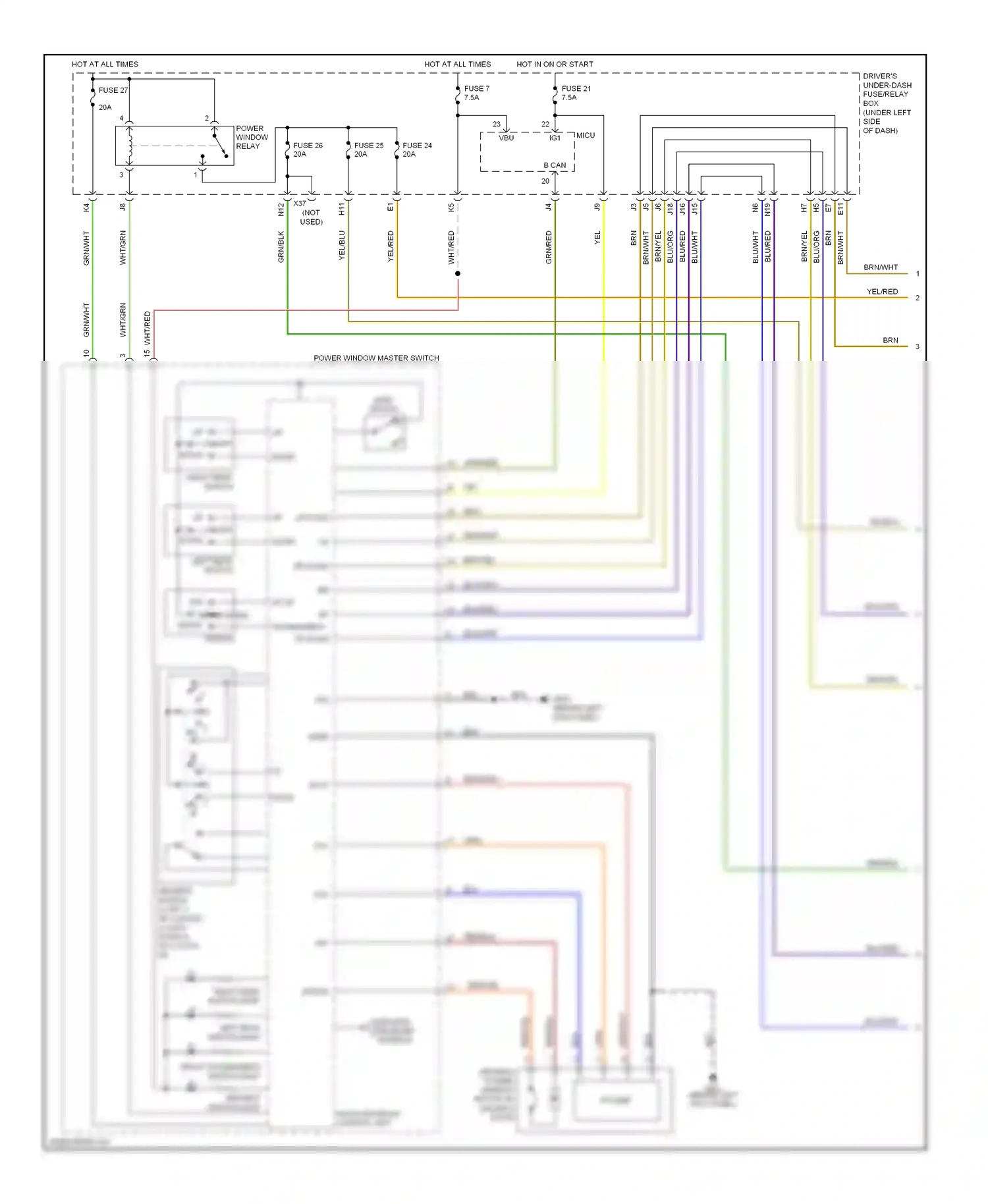 Wiring diagram pls a for Honda Odyssey I (2004-2009) (1 of 1)