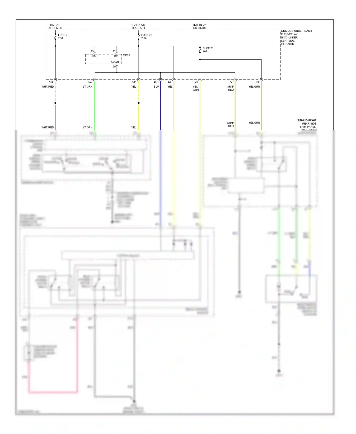 Wiring diagram red for Honda Odyssey I (2004-2009) (91 of 91)