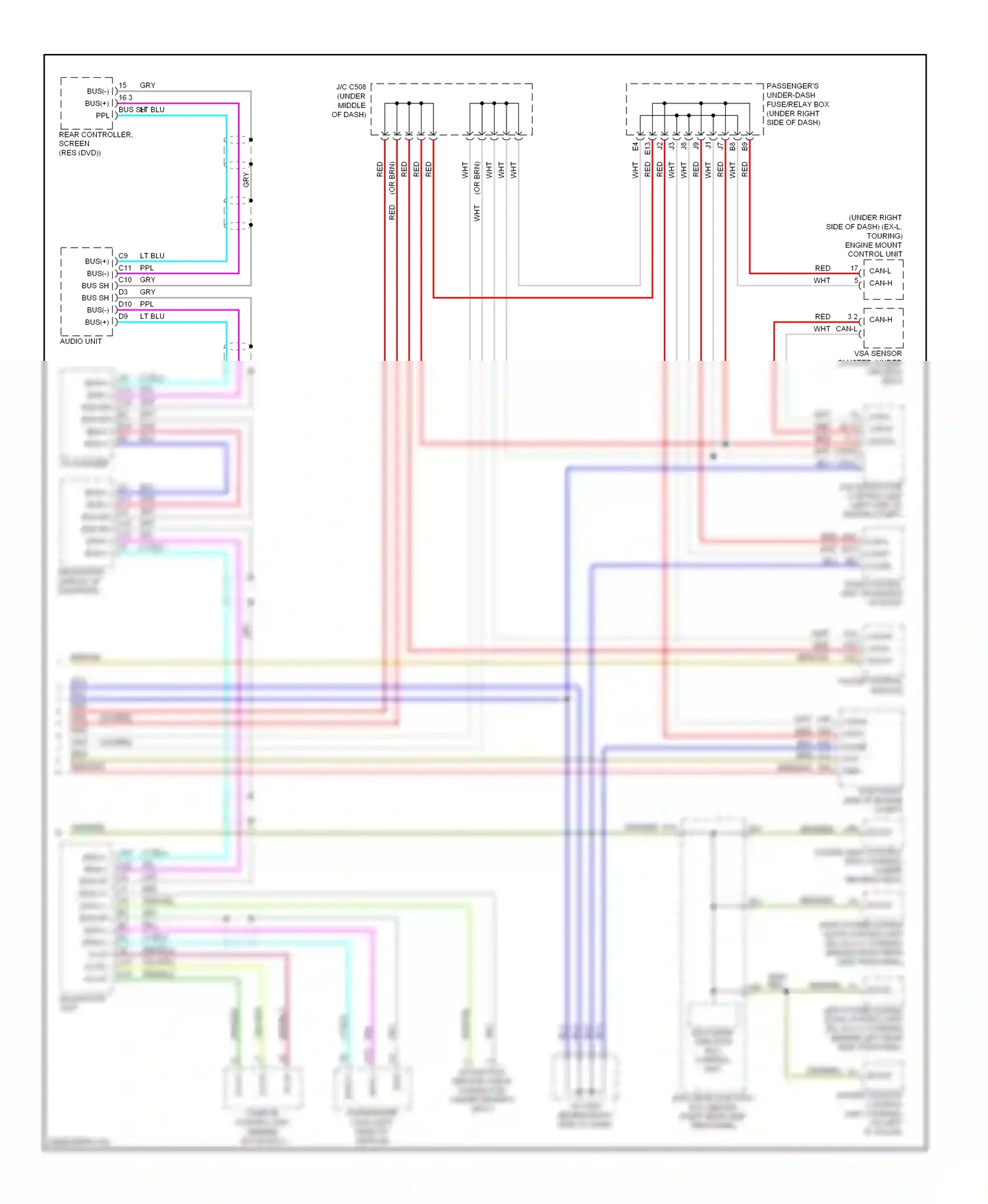 Wiring diagram red for Honda Odyssey I (2004-2009) (11 of 91)