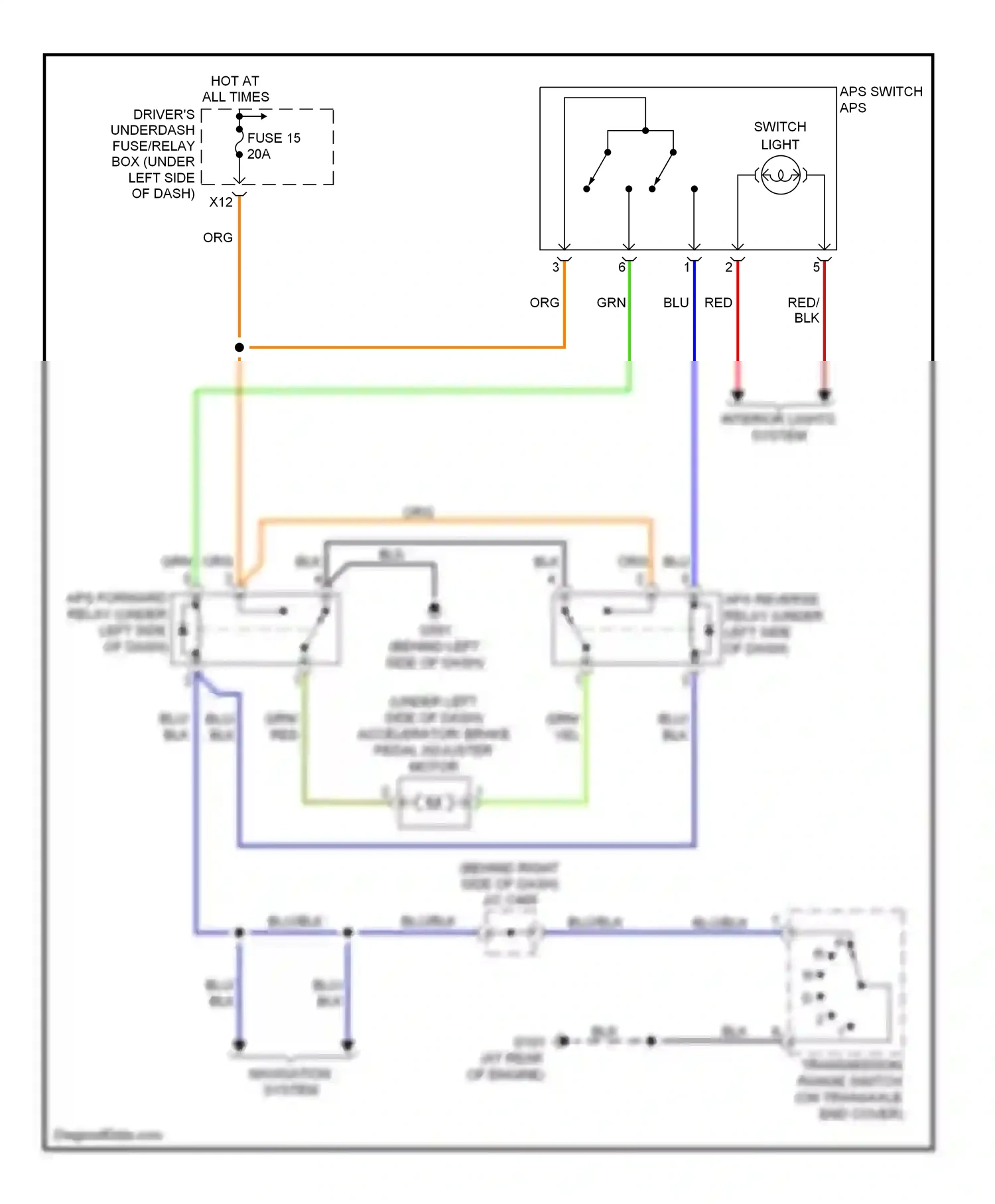 Wiring diagram red for Honda Odyssey I (2004-2009) (51 of 91)