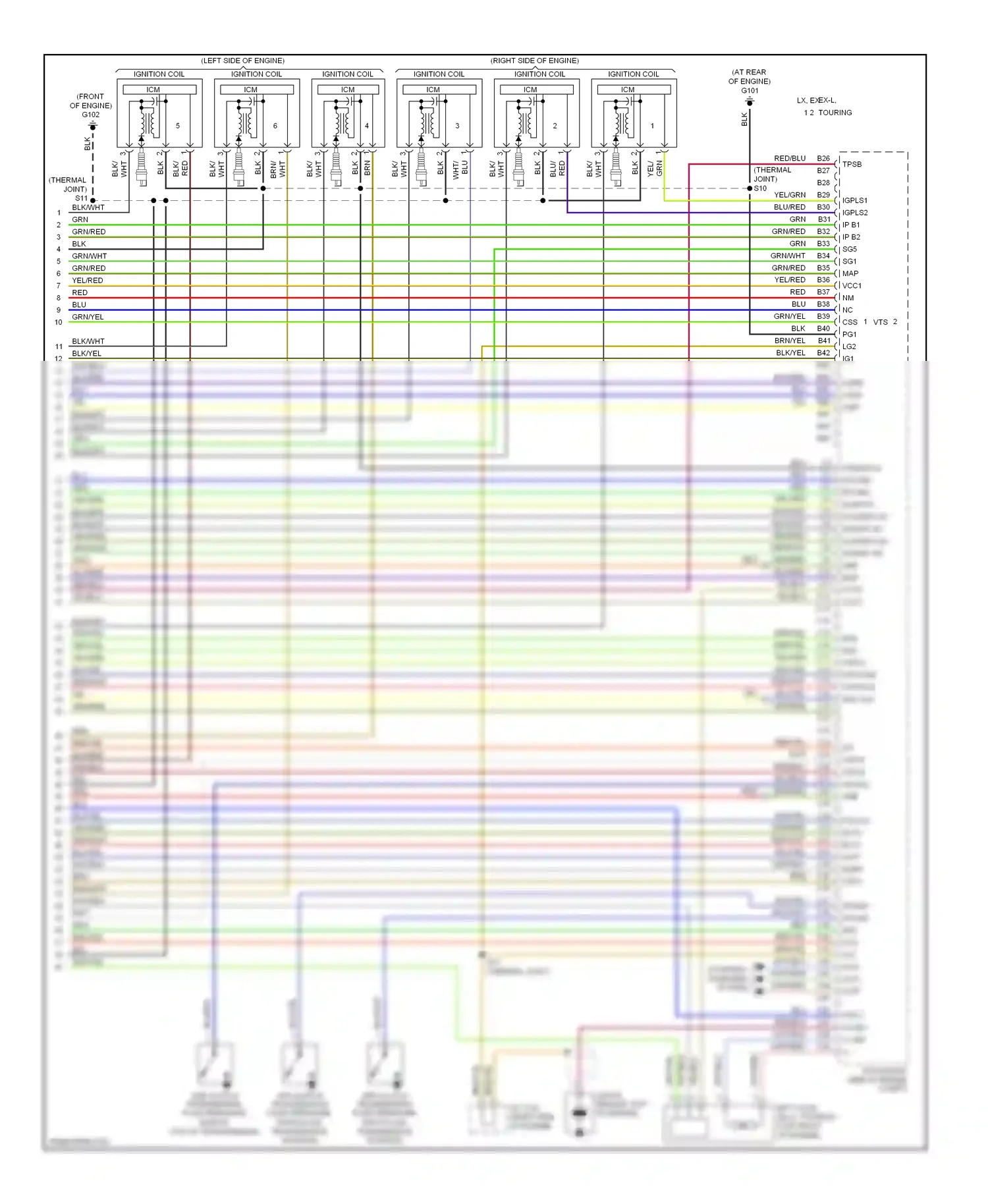 Wiring diagram red/blu for Honda Odyssey I (2004-2009) (20 of 36)