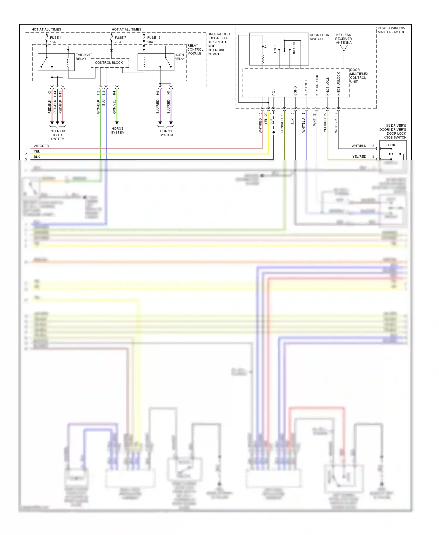 Wiring diagram relay control module for Honda Odyssey I (2004-2009) (19 of 20)