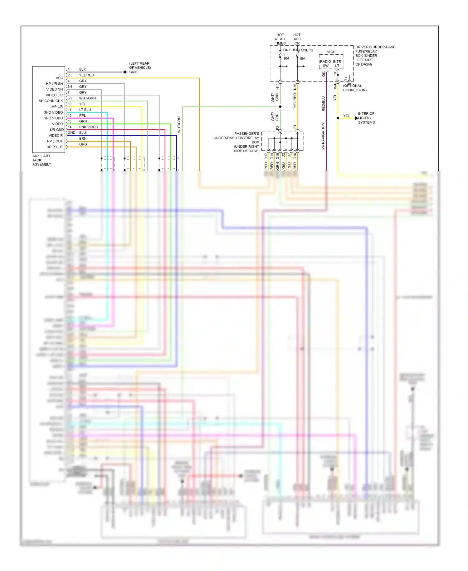 Wiring diagram system lights interior for Honda Odyssey I (2004-2009) (1 of 1)