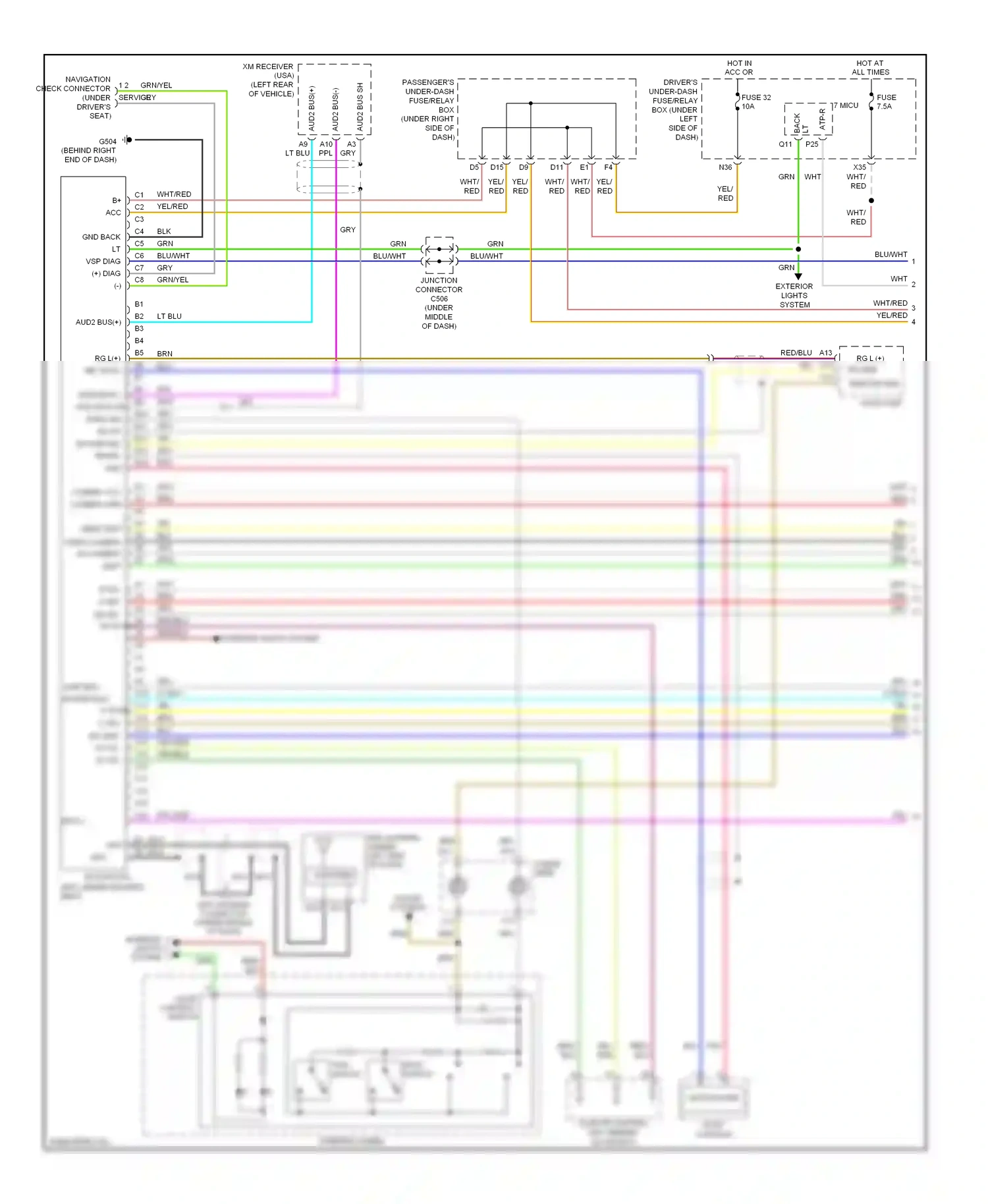 Wiring diagram talk switch for Honda Odyssey I (2004-2009) (1 of 1)