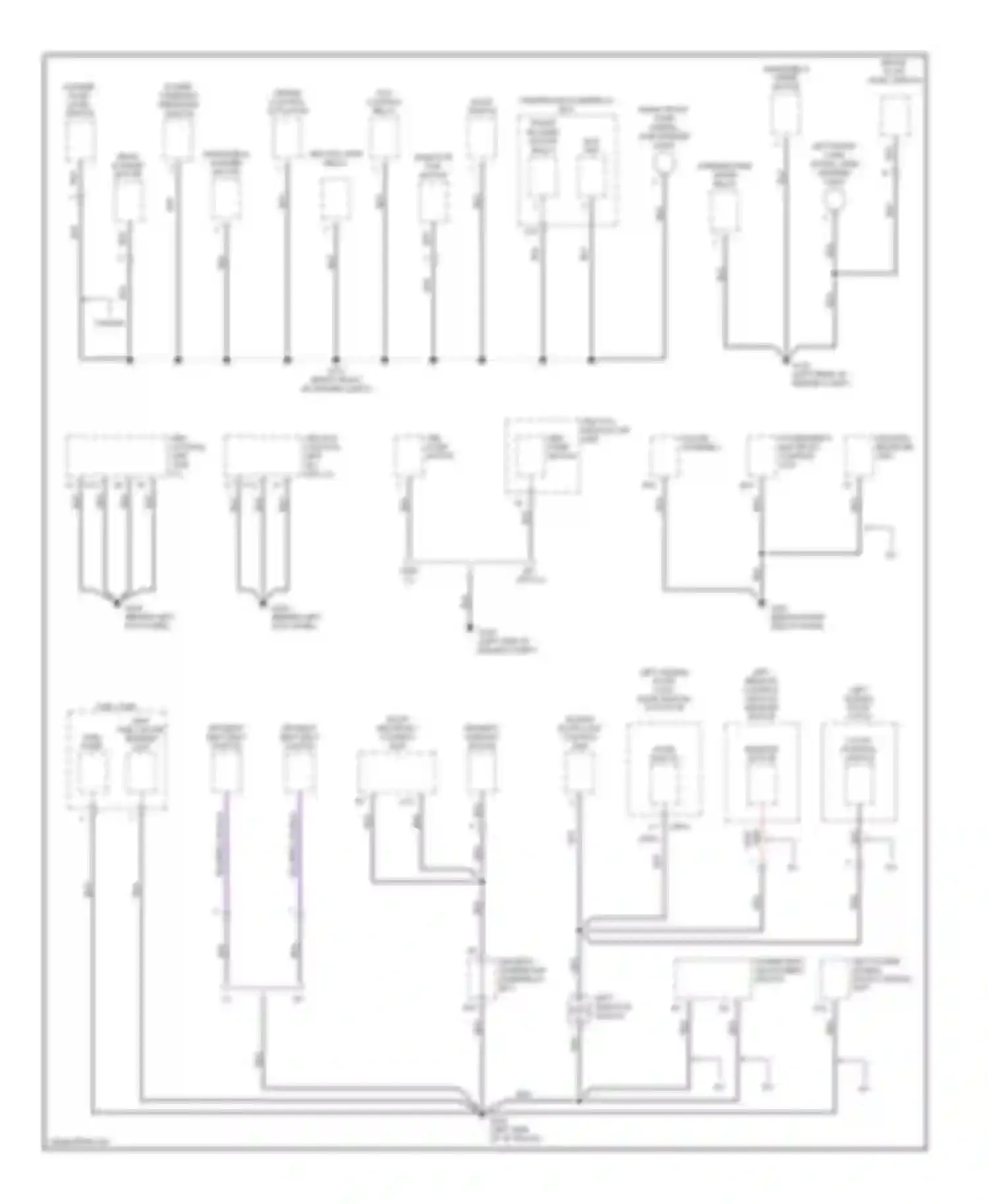 Odyssey Honda II (1999-2003): Ground distribution circuit (2 of 4)