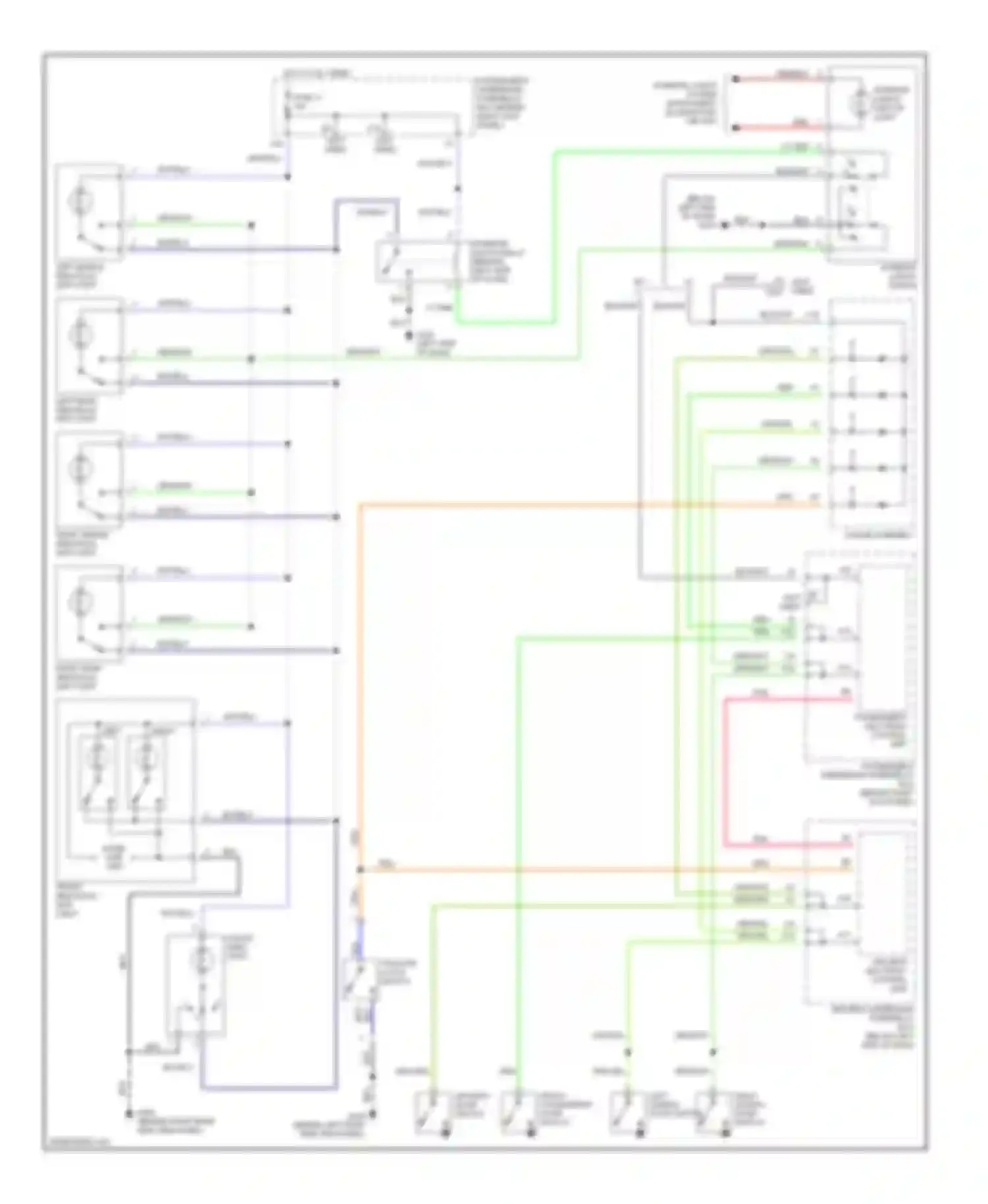 Odyssey Honda II (1999-2003): Courtesy lamps circuit