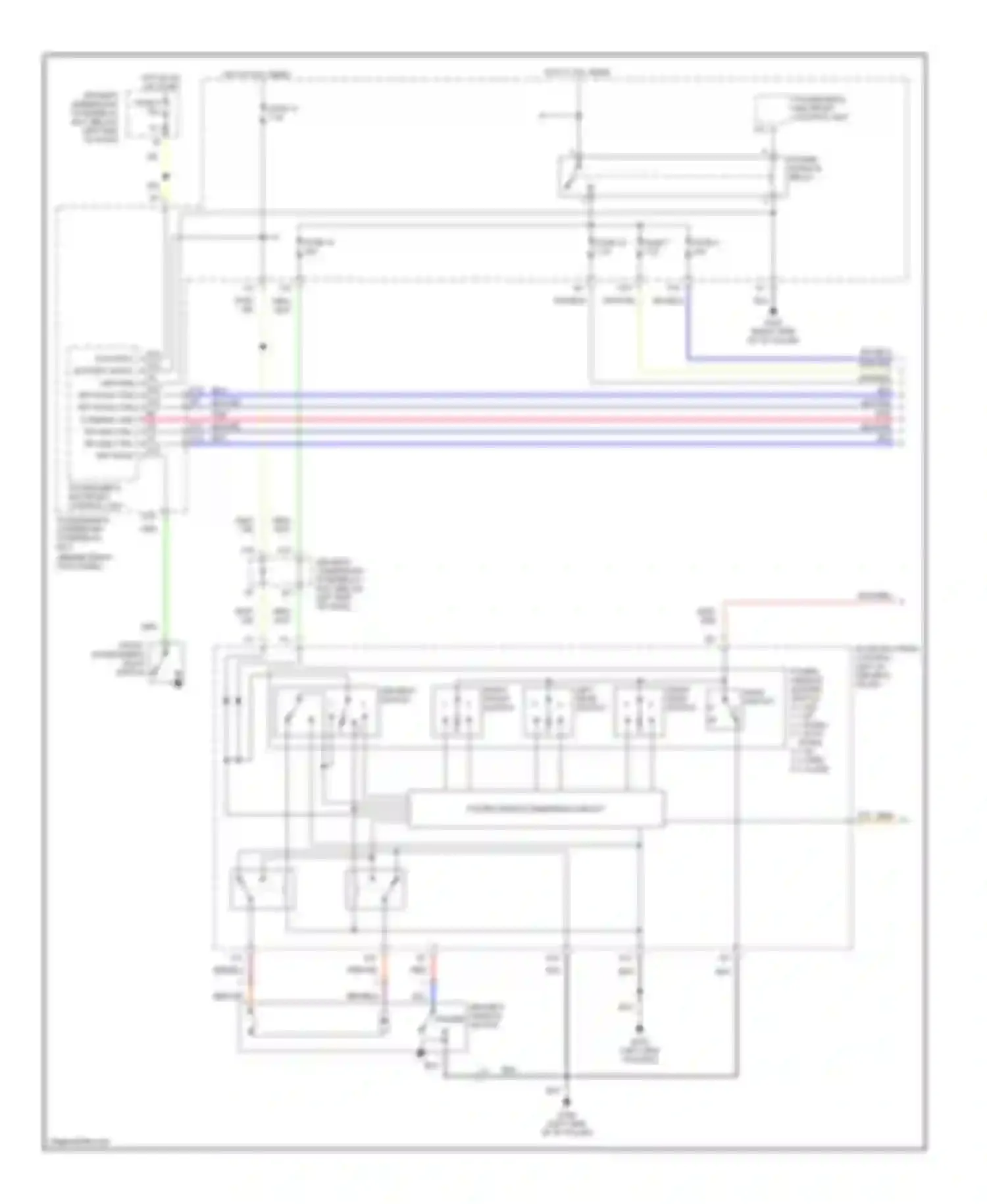 Odyssey Honda II (1999-2003): Power window circuit (1 of 2)