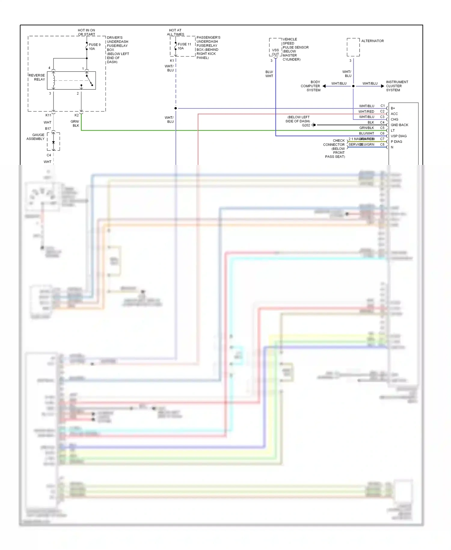 Wiring diagram audio unit for Honda Odyssey II (1999-2003) (5 of 9)