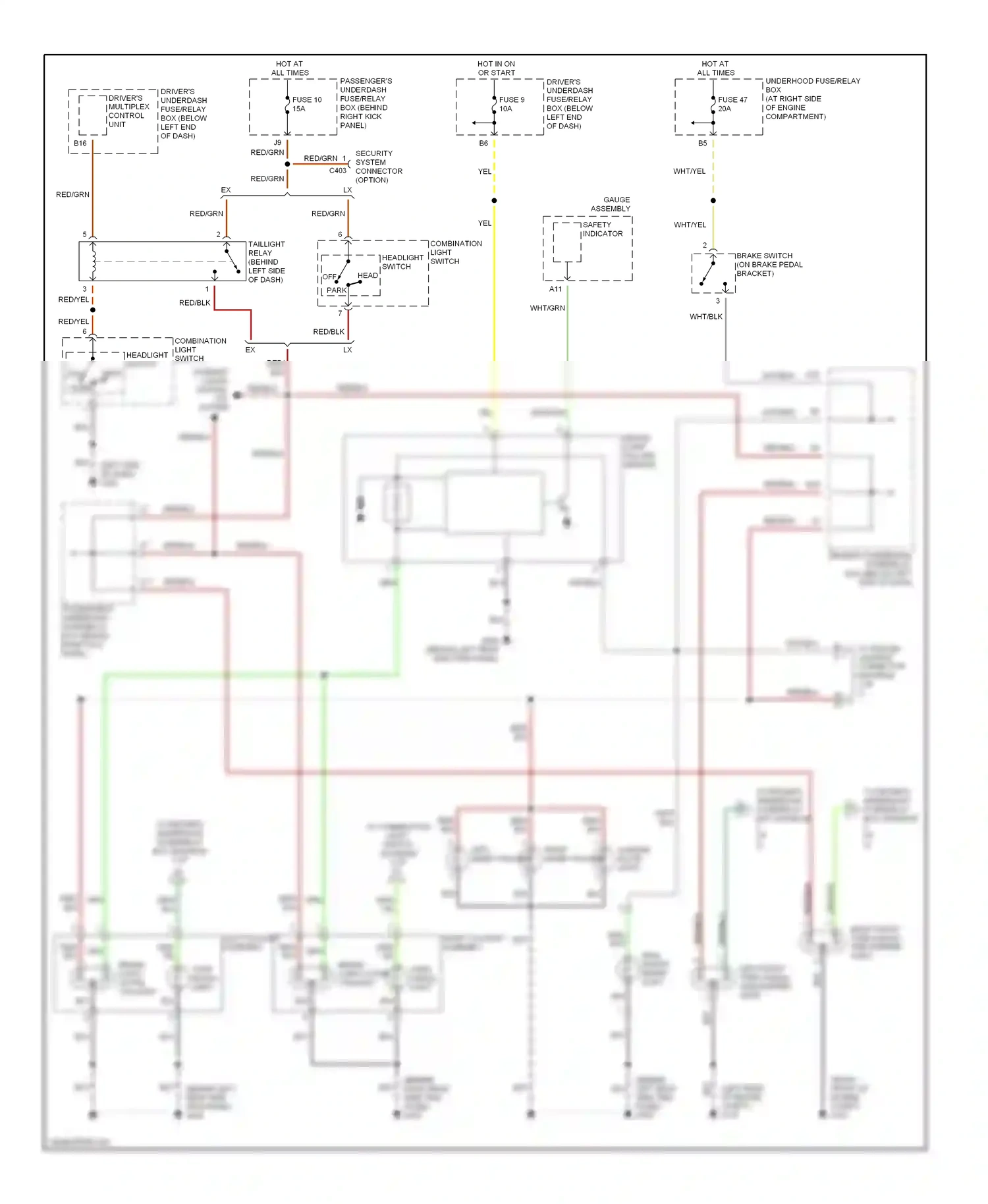 Wiring diagram blk for Honda Odyssey II (1999-2003) (22 of 72)