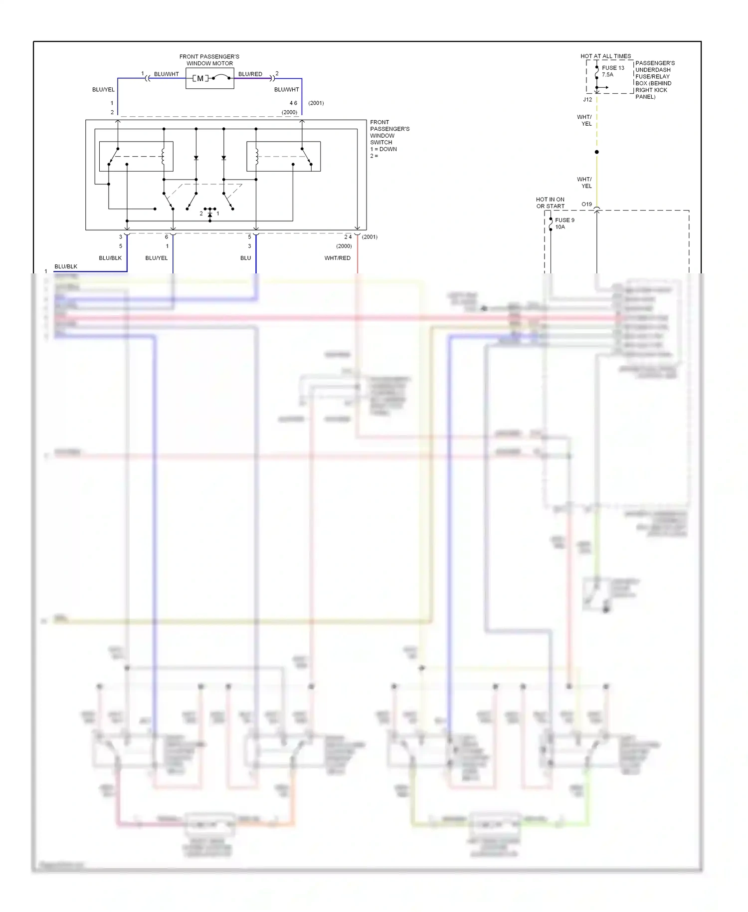Wiring diagram blu for Honda Odyssey II (1999-2003) (47 of 52)