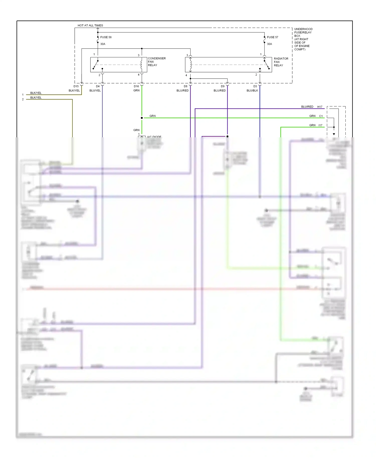 Wiring diagram blu for Honda Odyssey II (1999-2003) (7 of 52)