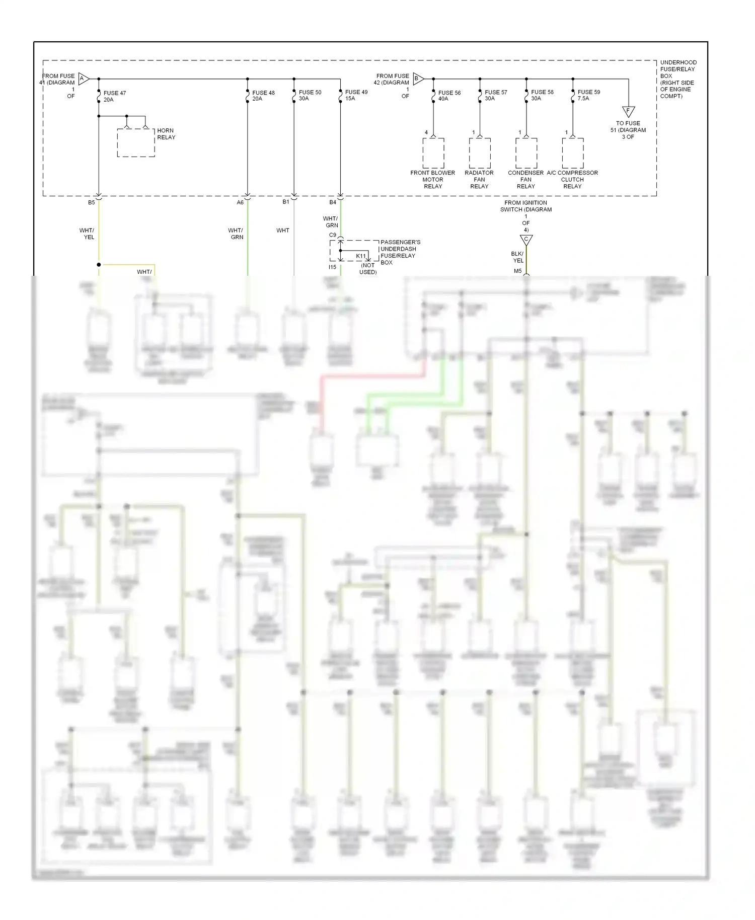 Wiring diagram climate control panel for Honda Odyssey II (1999-2003) (3 of 3)