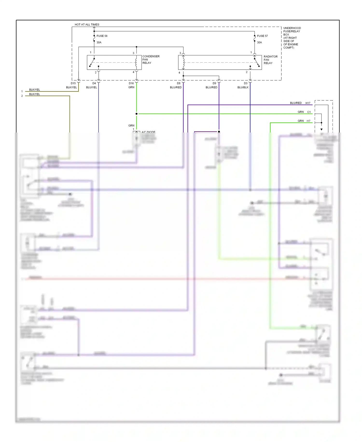 Wiring diagram fan ctrl for Honda Odyssey II (1999-2003) (1 of 1)