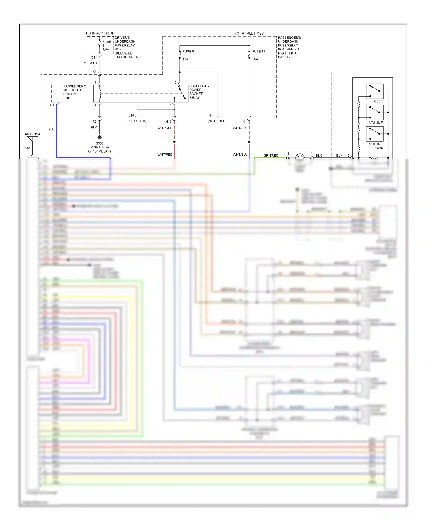 Wiring diagram red for Honda Odyssey II (1999-2003) (45 of 48)