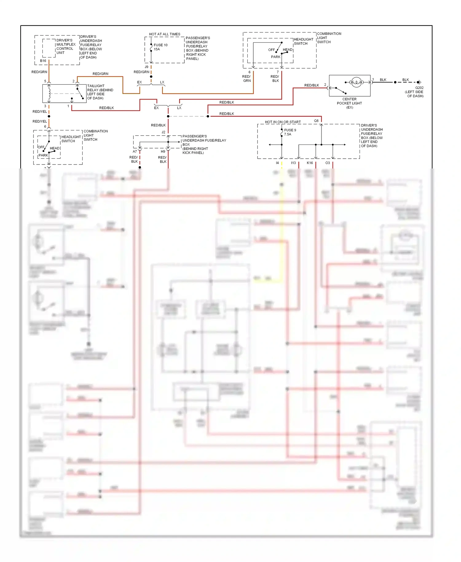 Wiring diagram red for Honda Odyssey II (1999-2003) (29 of 48)