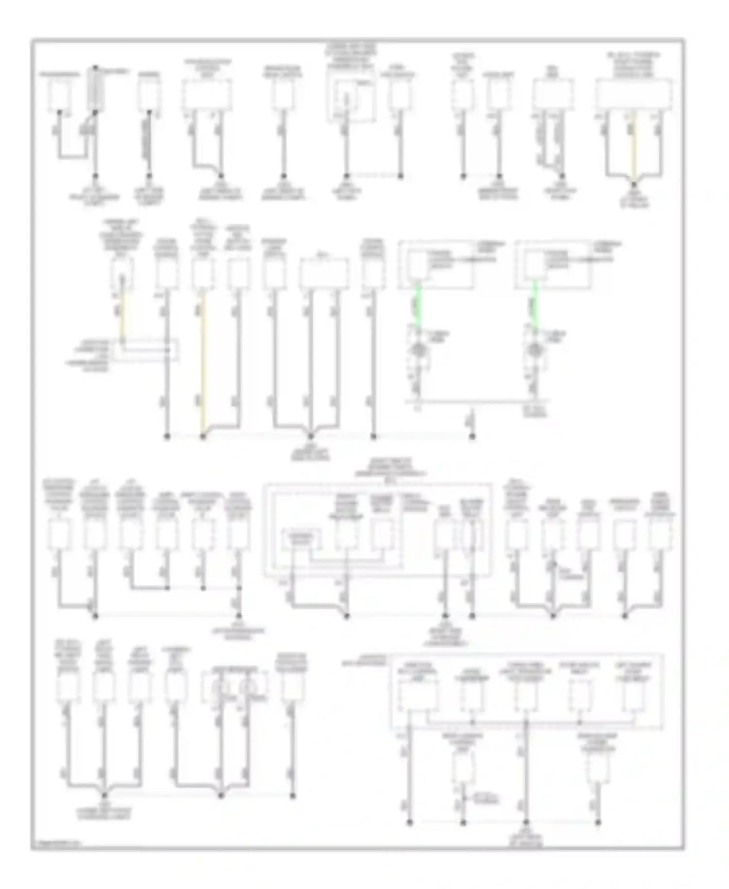 Odyssey Honda III (2003-2008): Ground distribution circuit (1 of 4)