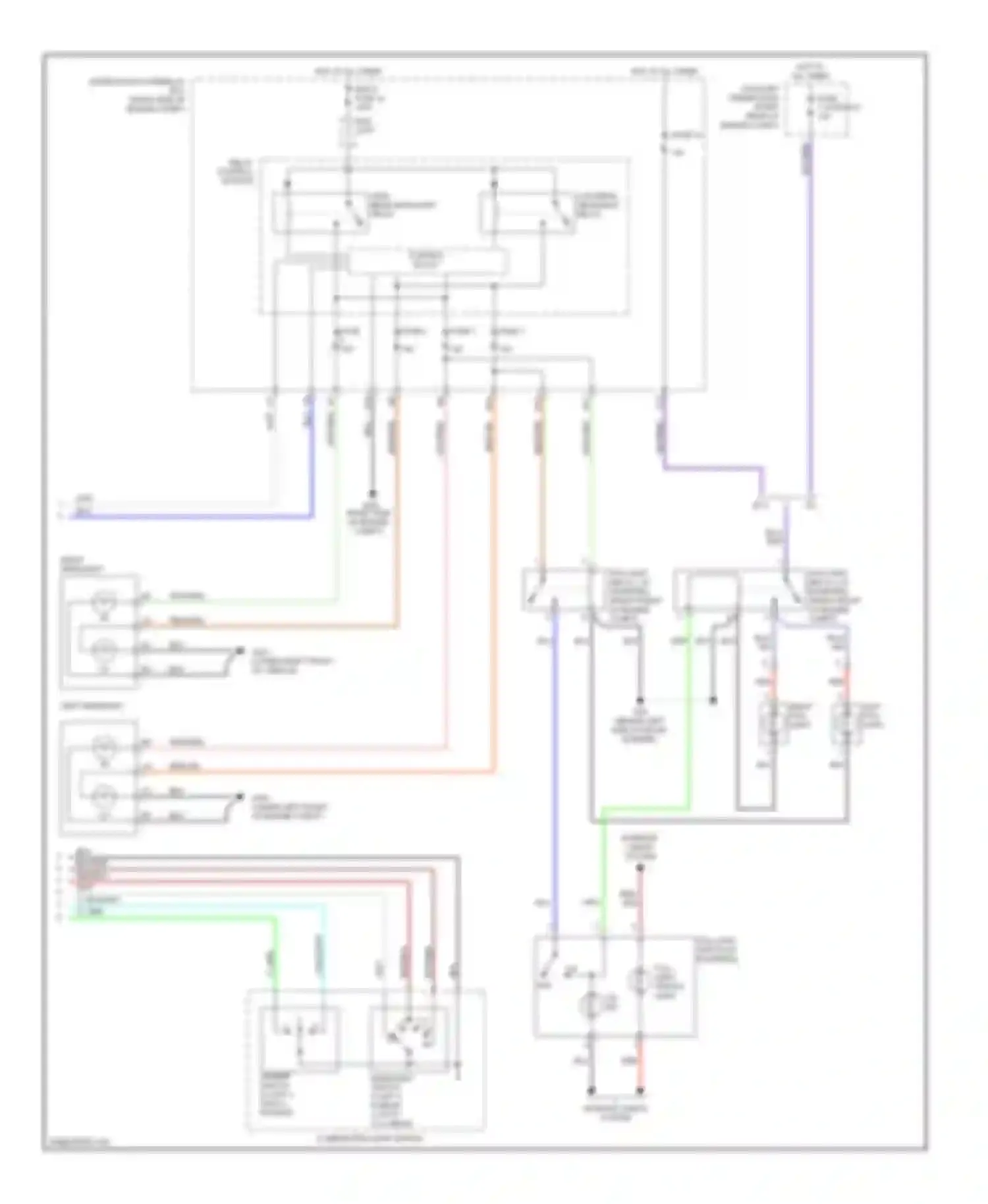 Odyssey Honda III (2003-2008): Headlights circuit, except touring without drl (2 of 2)