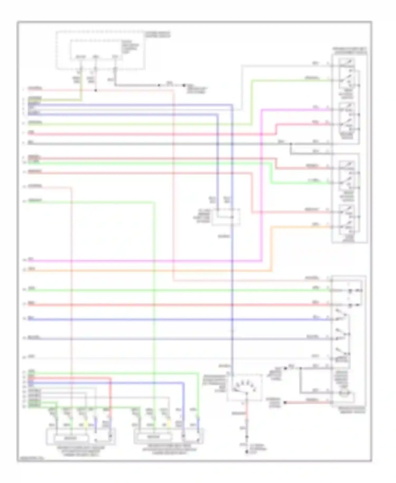 Odyssey Honda III (2003-2008): Memory systems circuit (2 of 2)