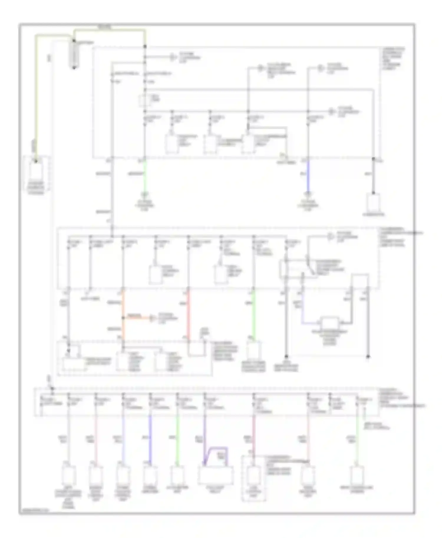Odyssey Honda III (2003-2008): Power distribution circuit (1 of 5)