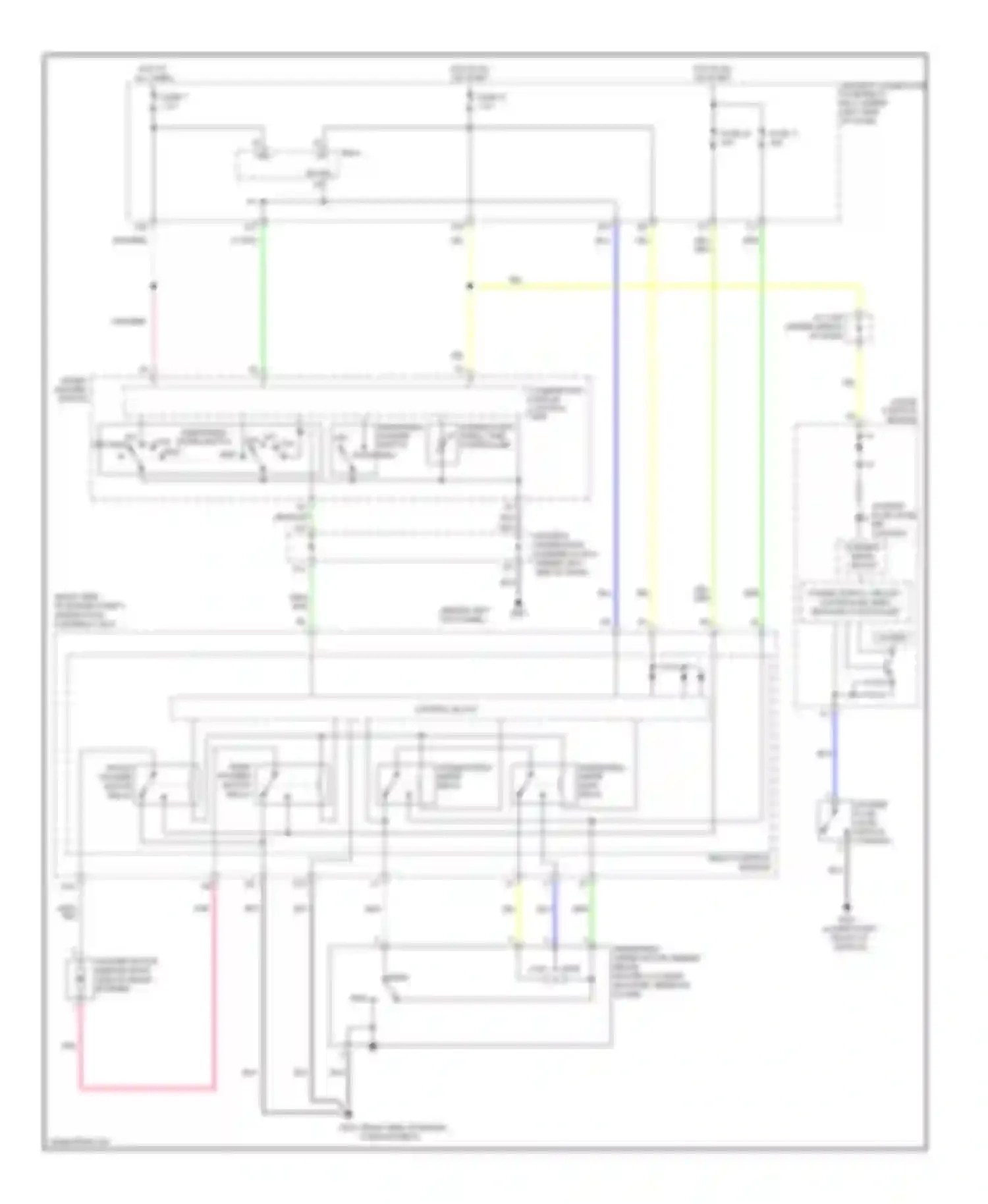 Odyssey Honda III (2003-2008): Front wiper/washer circuit