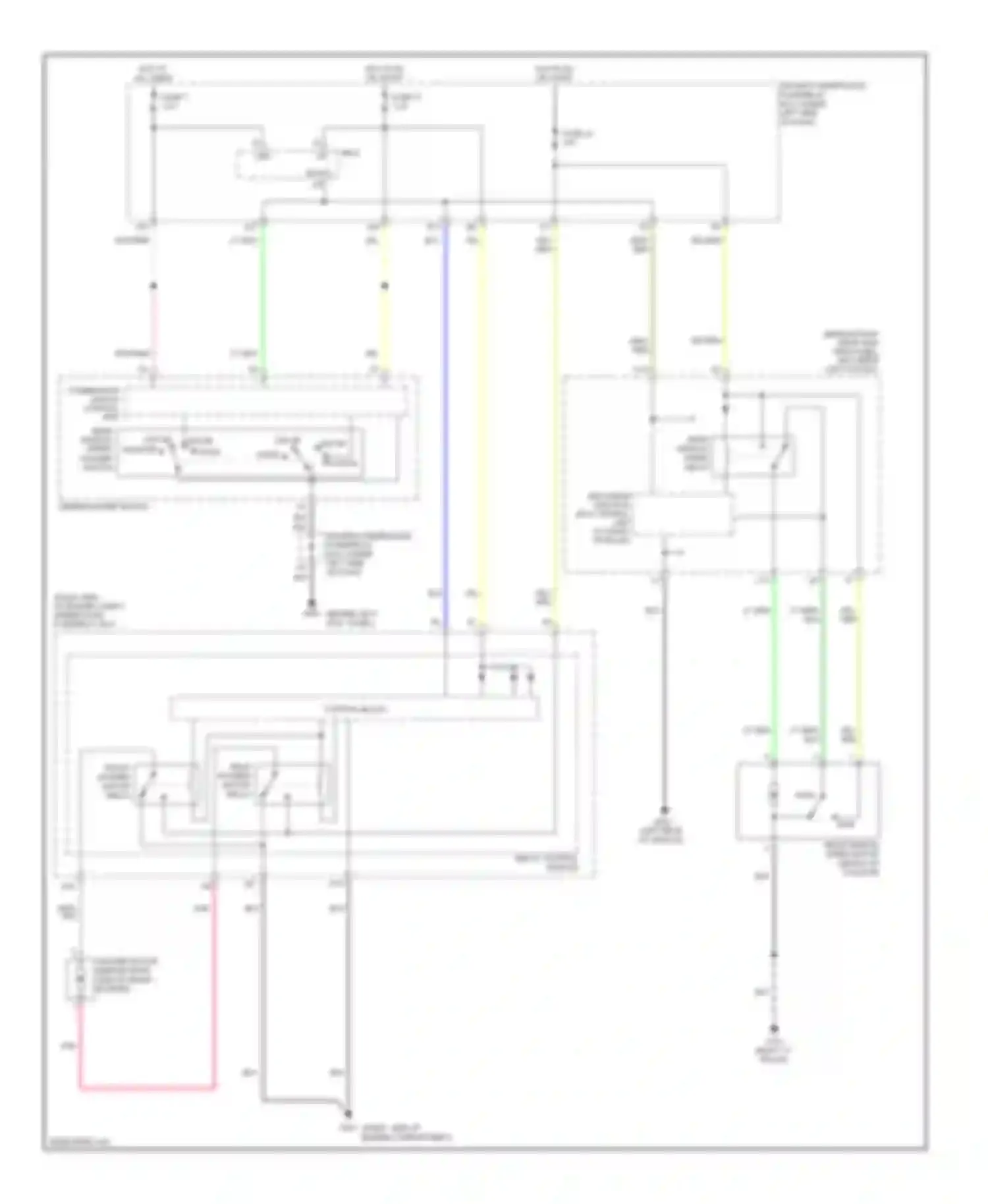 Odyssey Honda III (2003-2008): Rear wiper/washer circuit