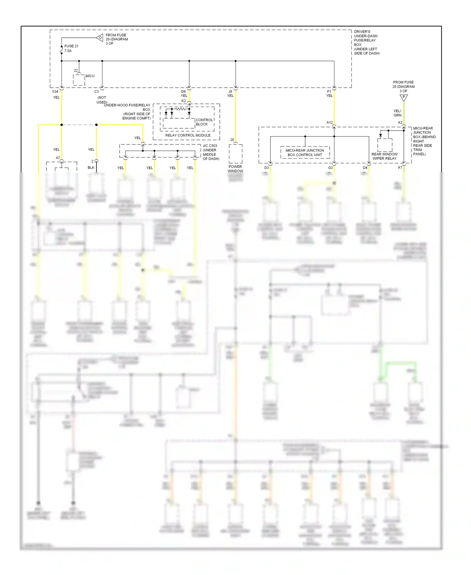 Wiring diagram acm control for Honda Odyssey III (2003-2008) (1 of 1)