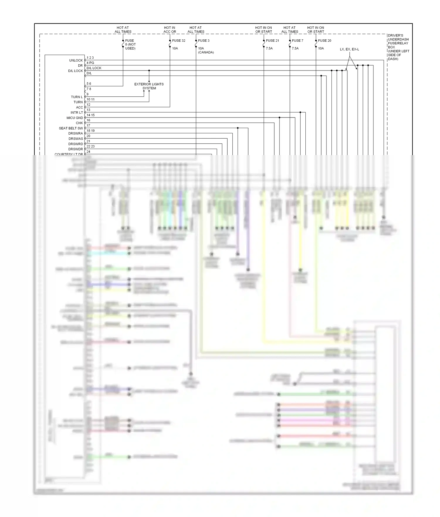 Wiring diagram back lt- for Honda Odyssey III (2003-2008) (4 of 7)