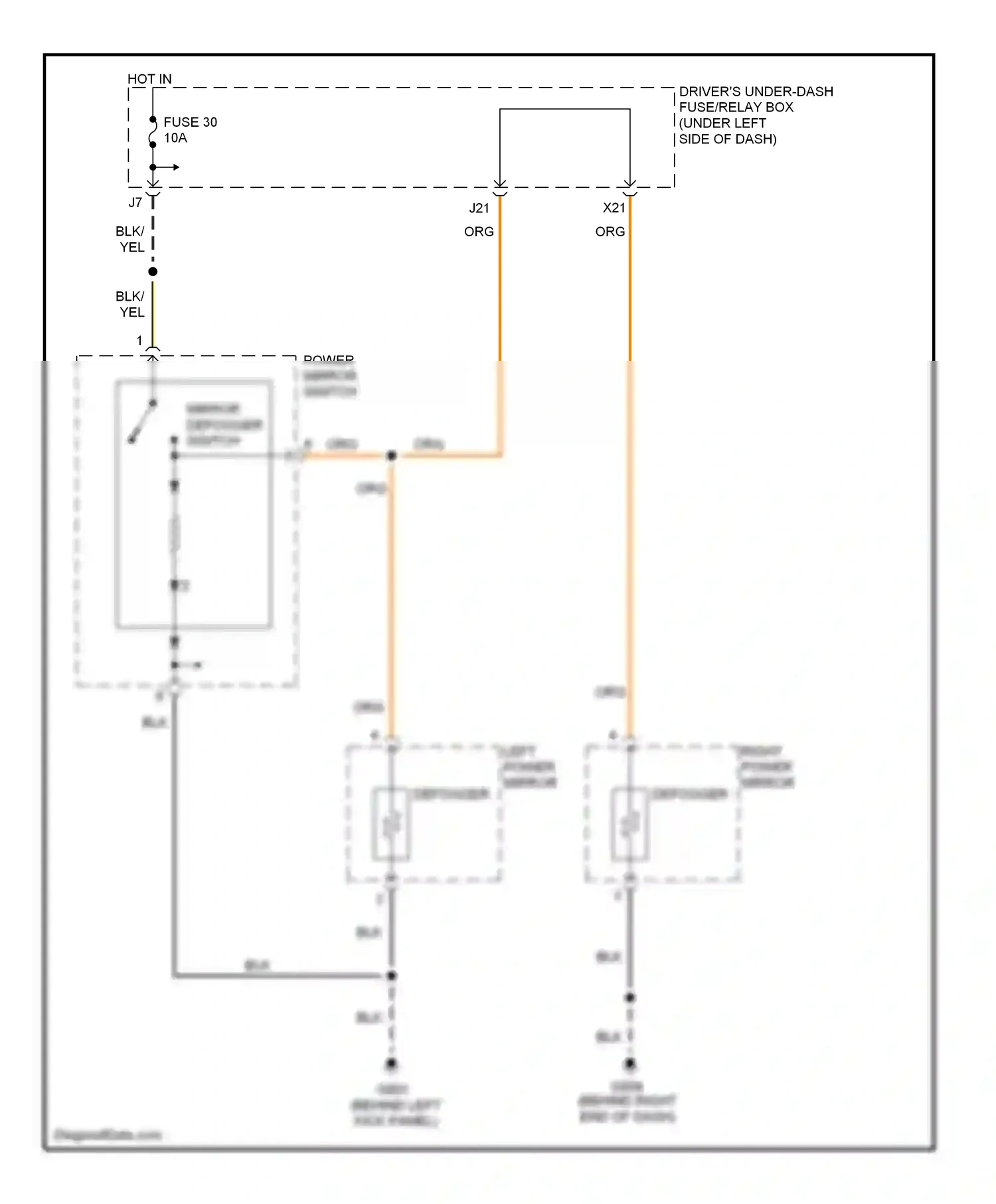 Wiring diagram blk for Honda Odyssey III (2003-2008) (14 of 100)