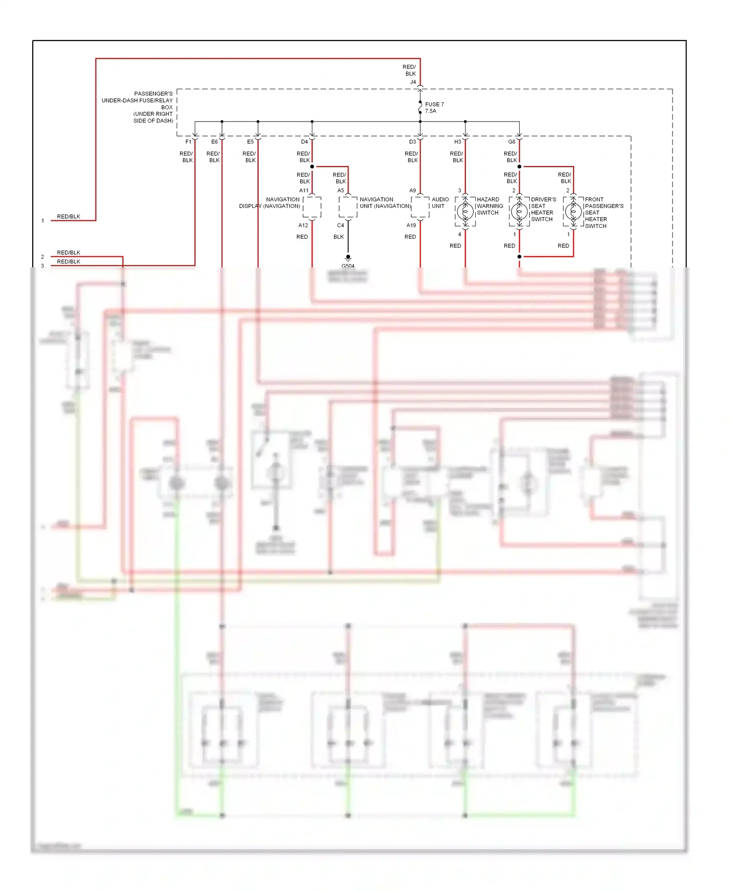 Wiring diagram blk for Honda Odyssey III (2003-2008) (43 of 100)