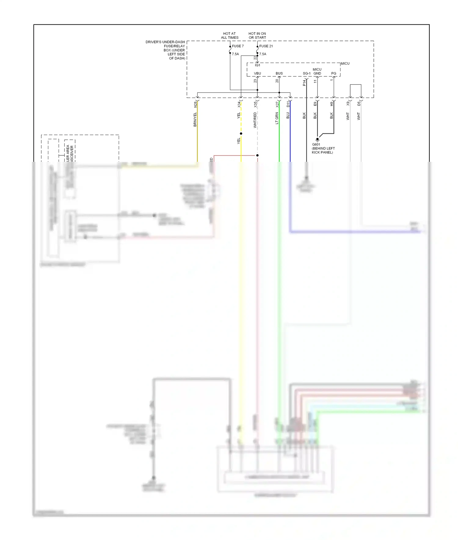 Wiring diagram blk for Honda Odyssey III (2003-2008) (32 of 100)