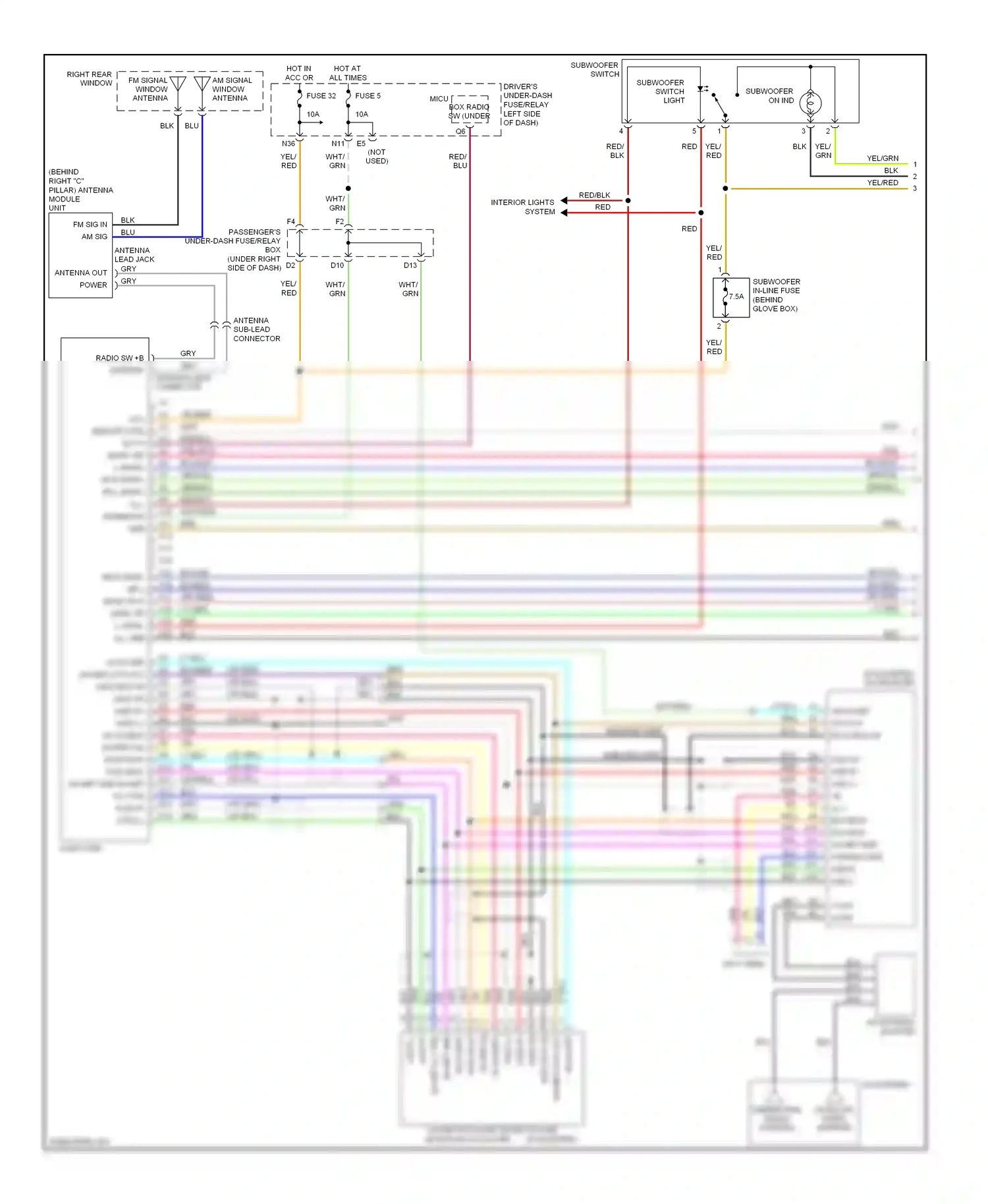 Wiring diagram blu for Honda Odyssey III (2003-2008) (52 of 81)
