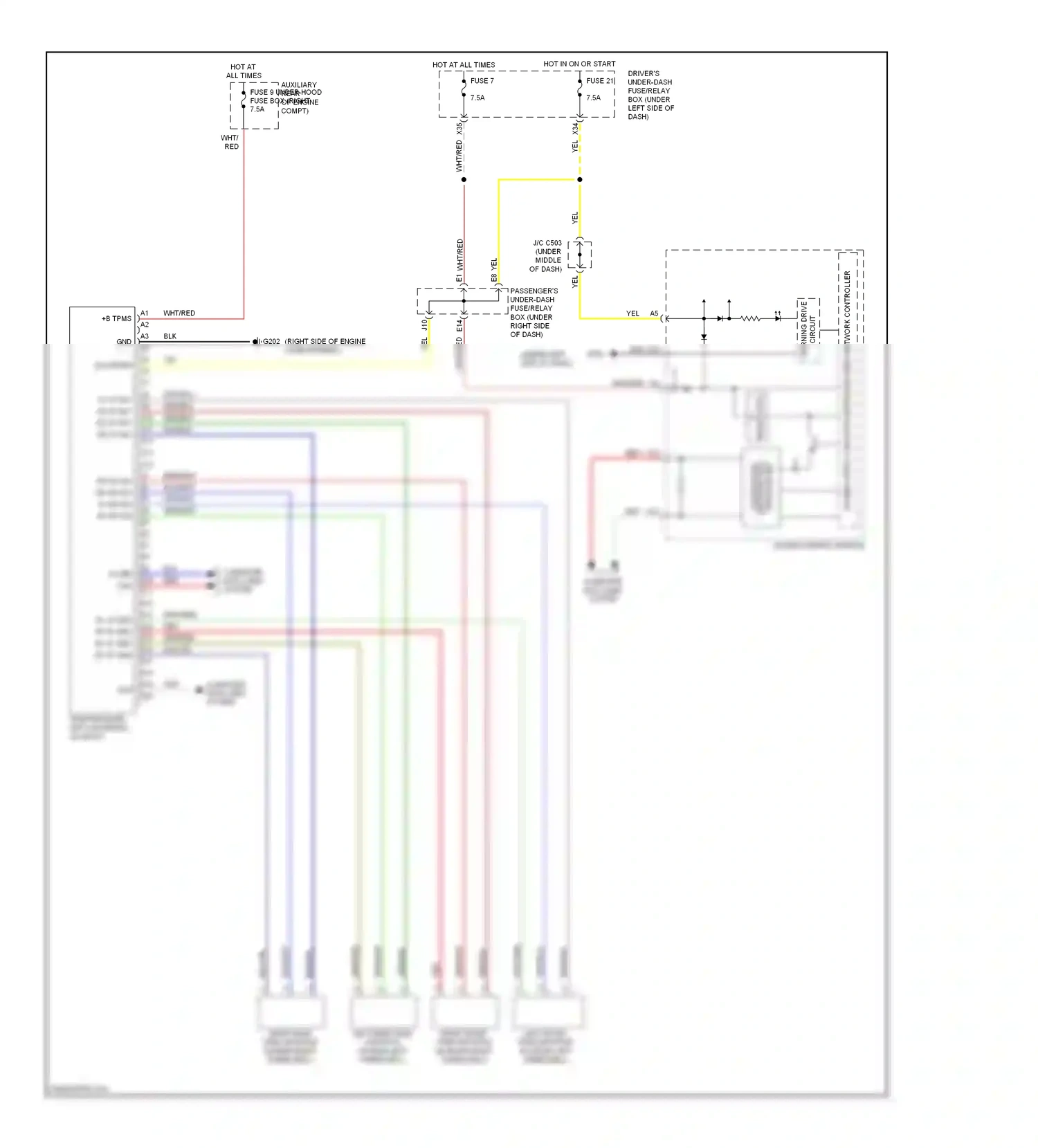 Wiring diagram blu for Honda Odyssey III (2003-2008) (80 of 81)