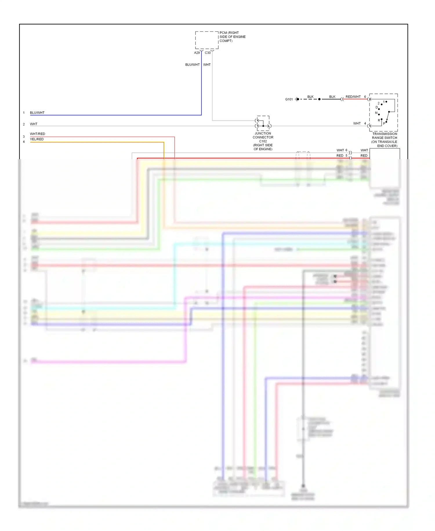 Wiring diagram blu for Honda Odyssey III (2003-2008) (36 of 81)