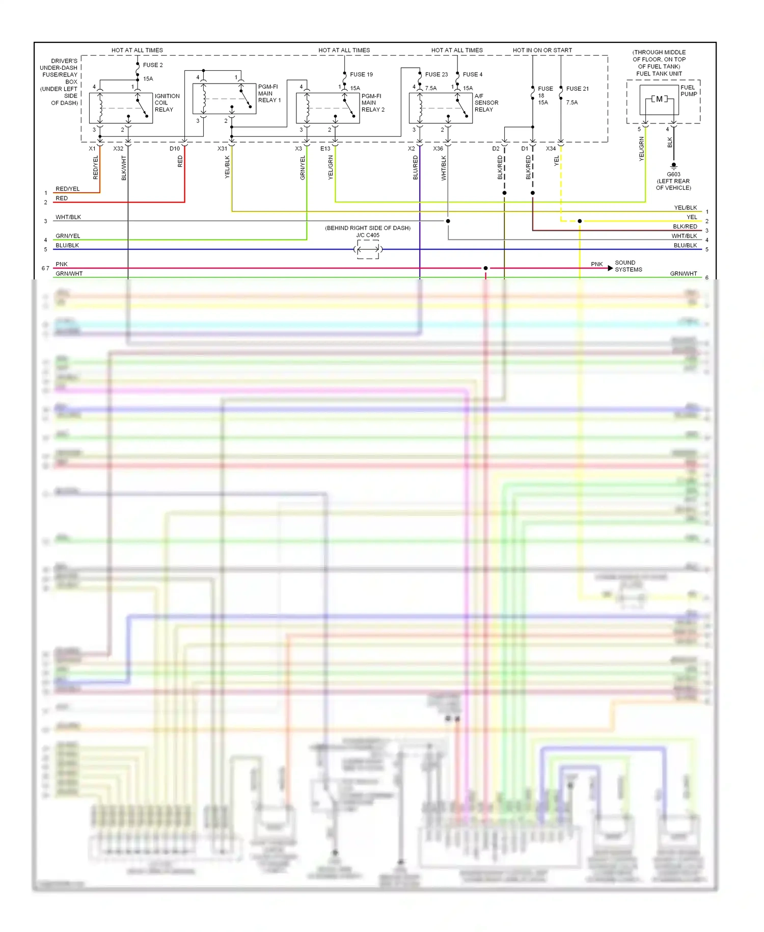 Wiring diagram computer data lines system for Honda Odyssey III (2003-2008) (10 of 13)