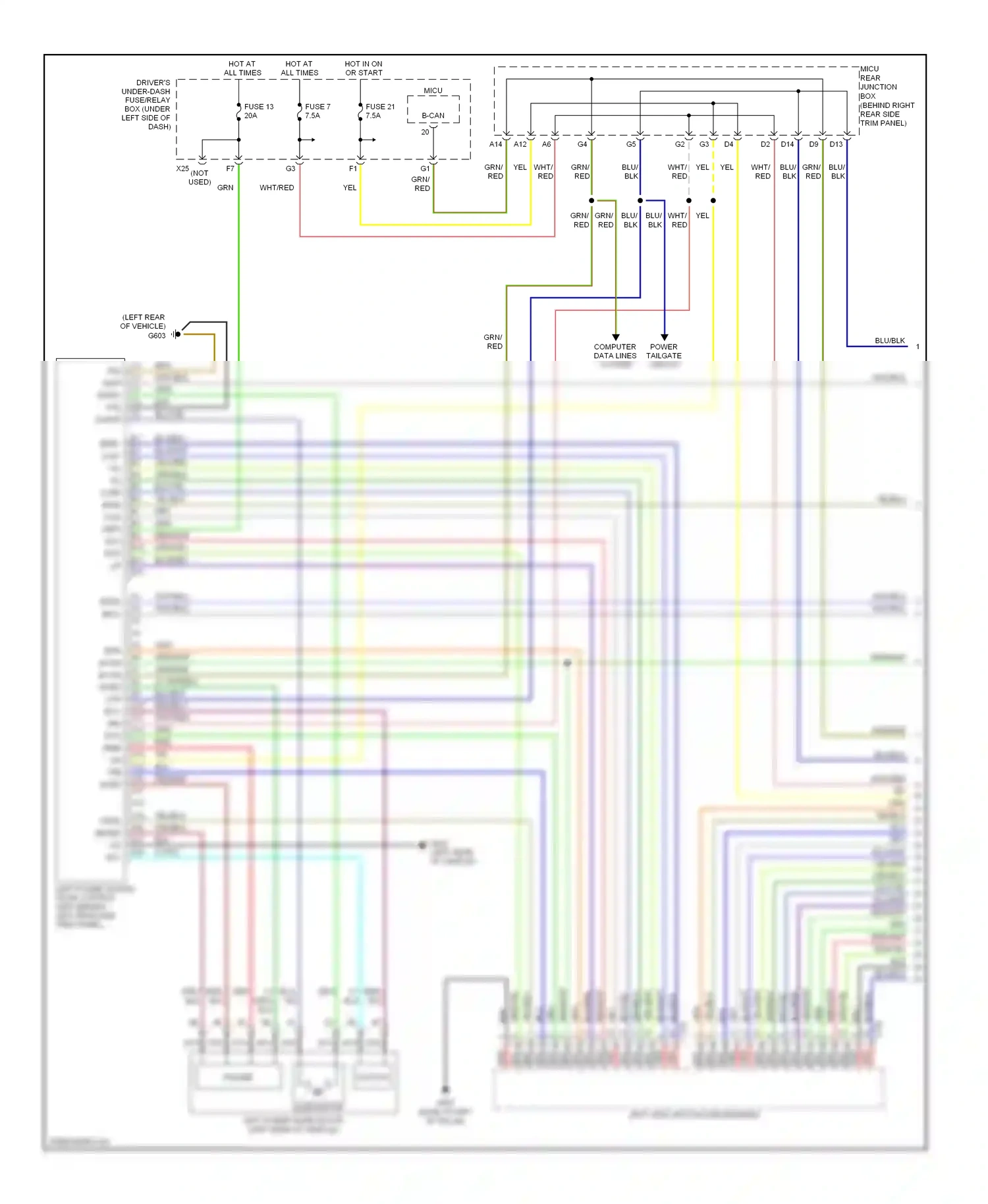 Wiring diagram computer data lines system for Honda Odyssey III (2003-2008) (11 of 13)