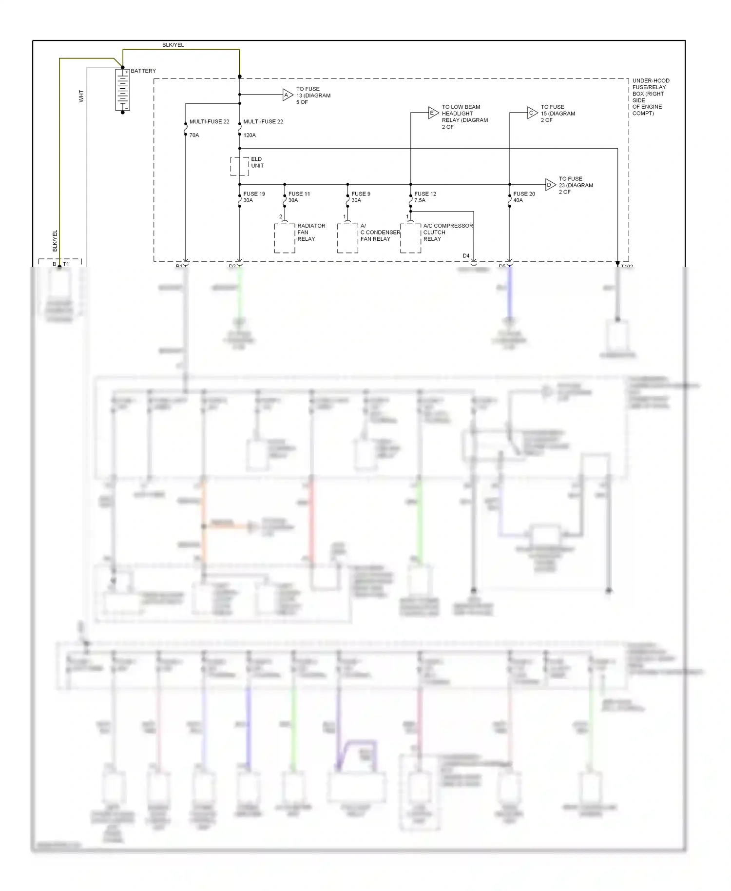 Wiring diagram eld unit for Honda Odyssey III (2003-2008) (6 of 8)