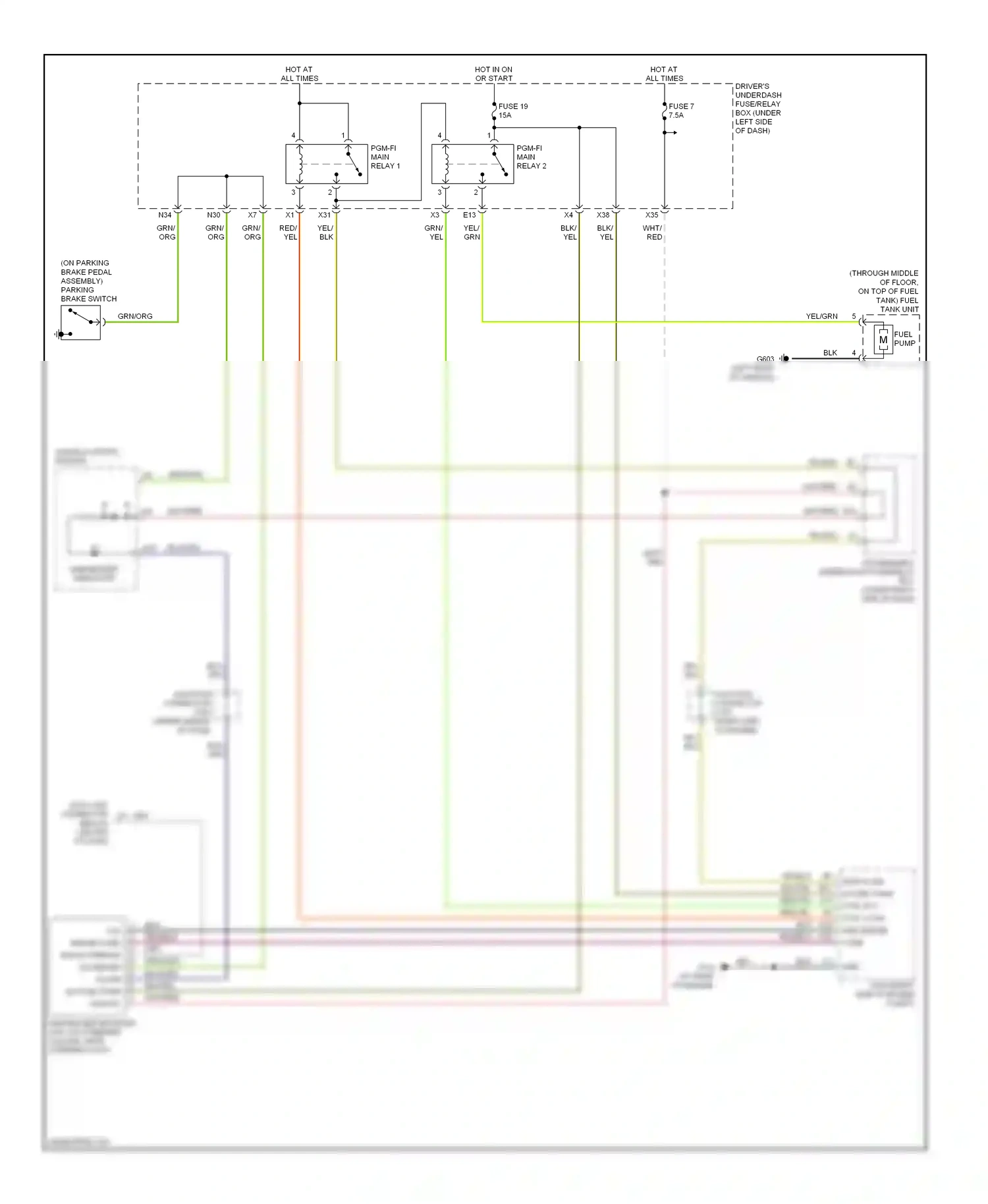 Wiring diagram gauge control module for Honda Odyssey III (2003-2008) (9 of 26)