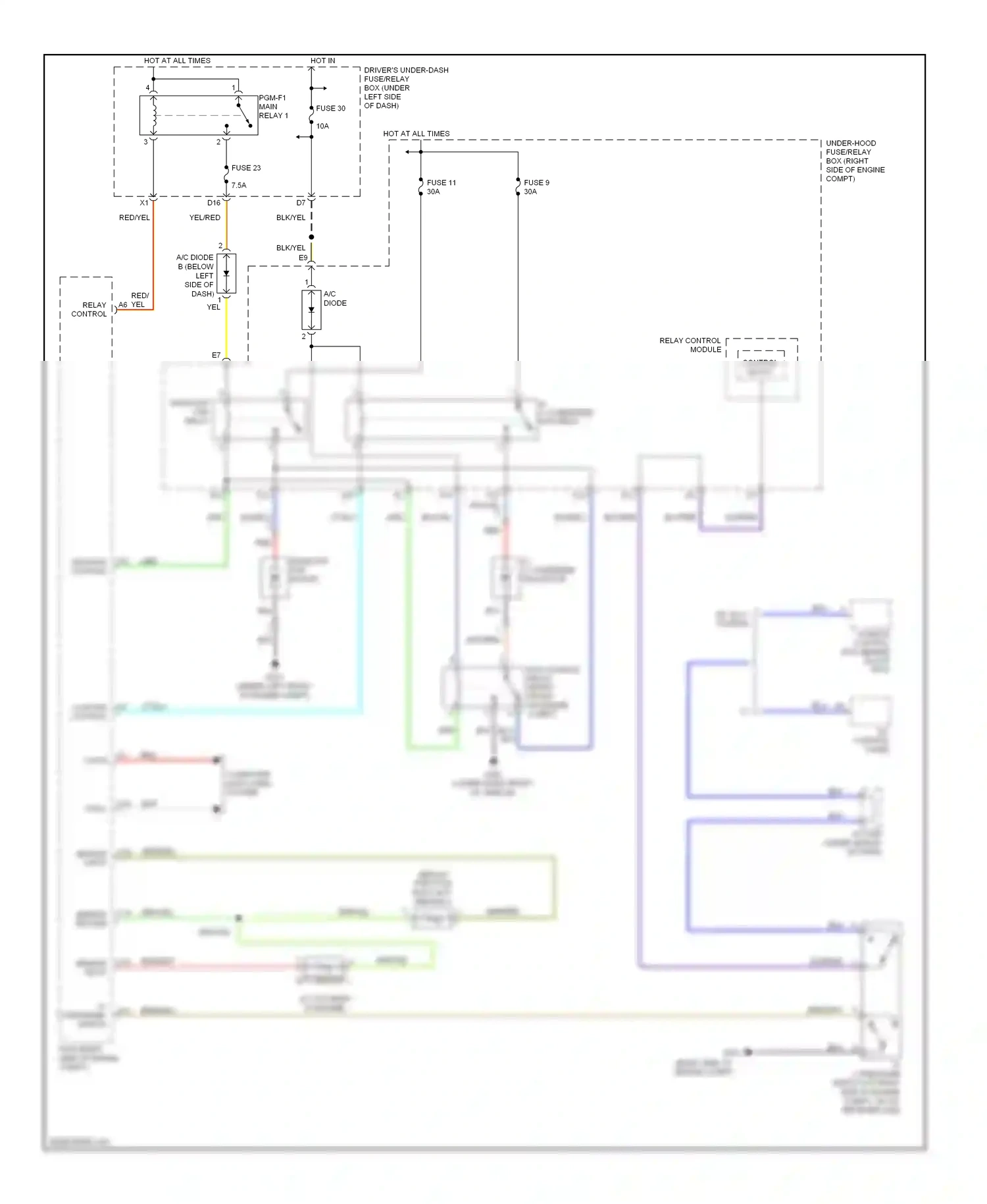 Wiring diagram lt blu for Honda Odyssey III (2003-2008) (6 of 34)