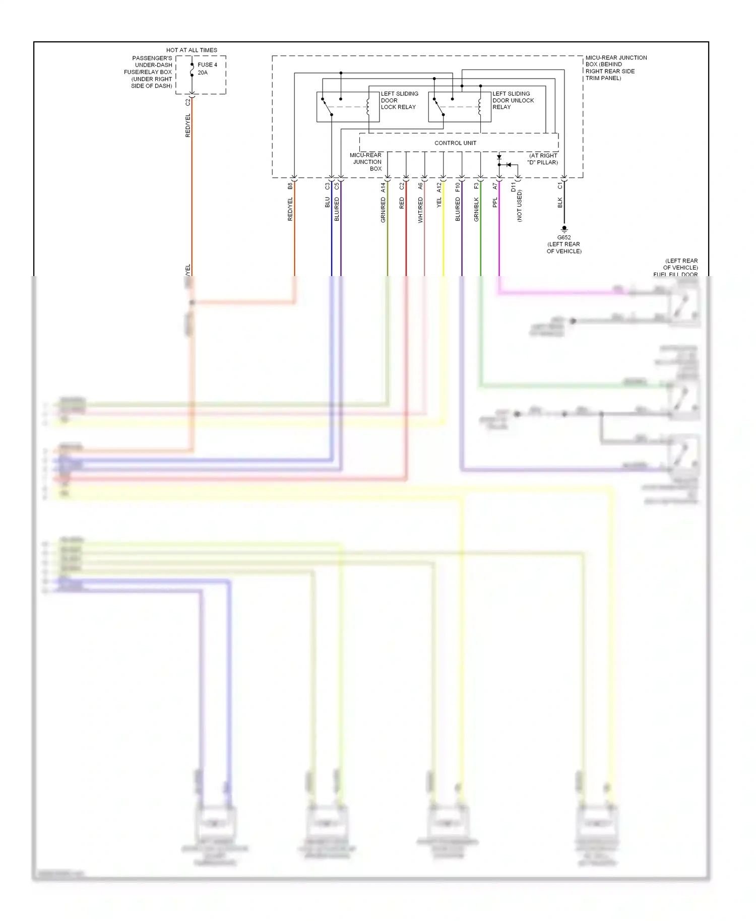Wiring diagram red for Honda Odyssey III (2003-2008) (50 of 87)