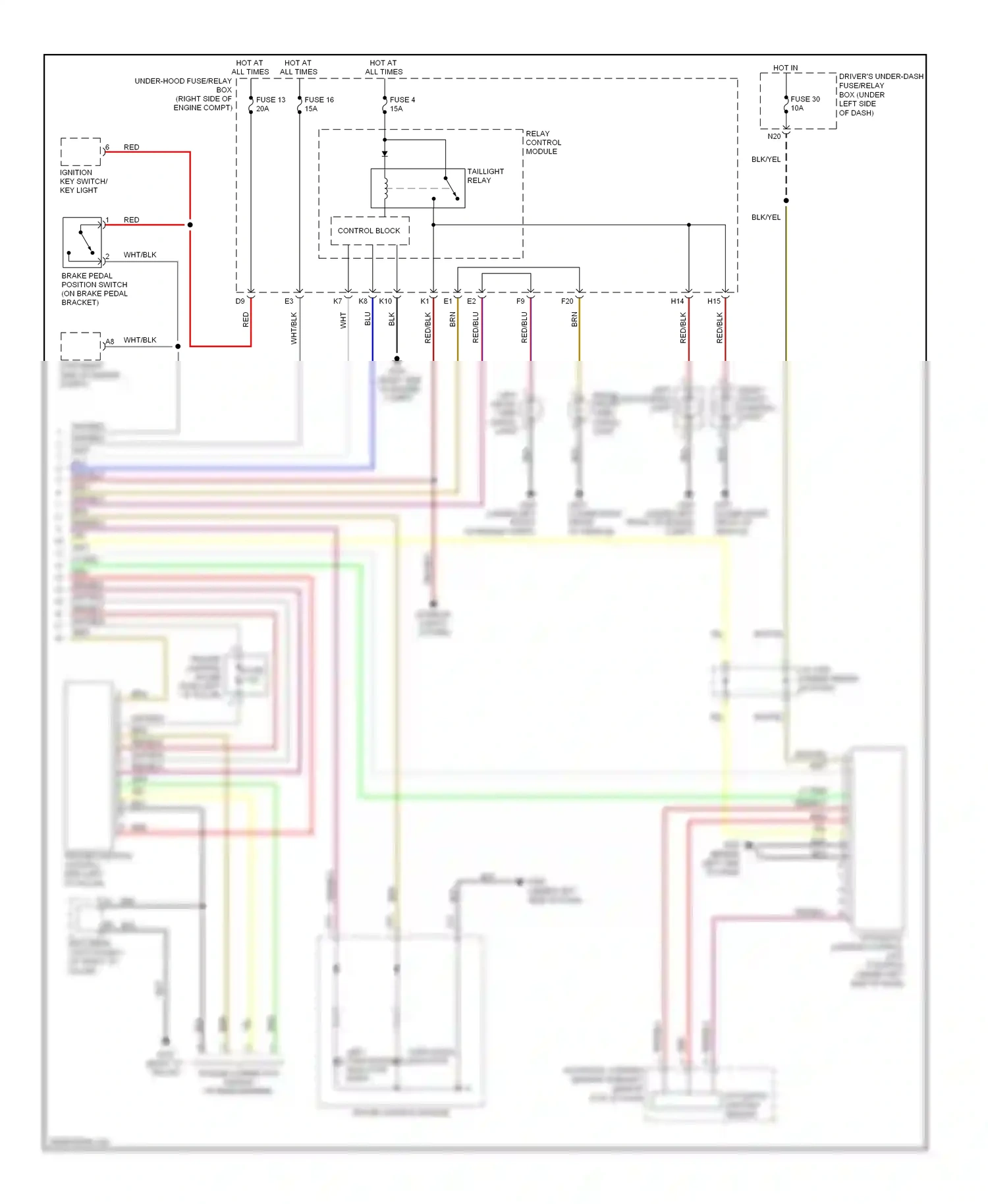 Wiring diagram red for Honda Odyssey III (2003-2008) (22 of 87)