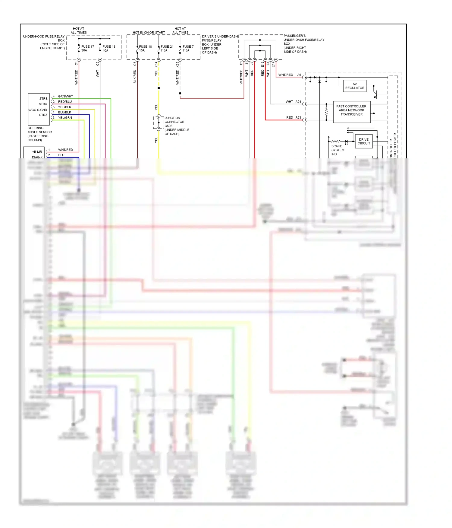 Wiring diagram red/blu for Honda Odyssey III (2003-2008) (1 of 35)