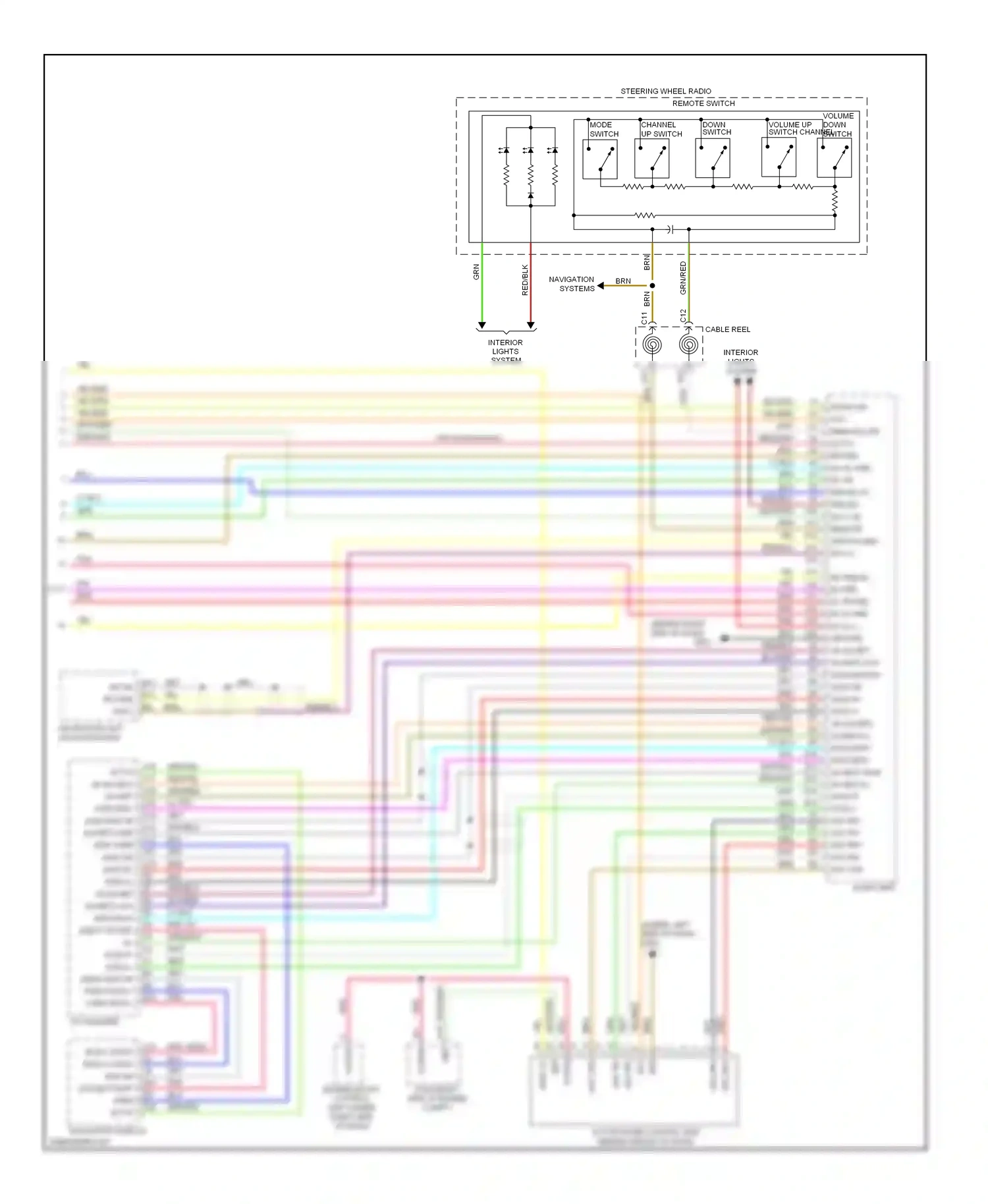 Wiring diagram remote ctr for Honda Odyssey III (2003-2008) (1 of 1)