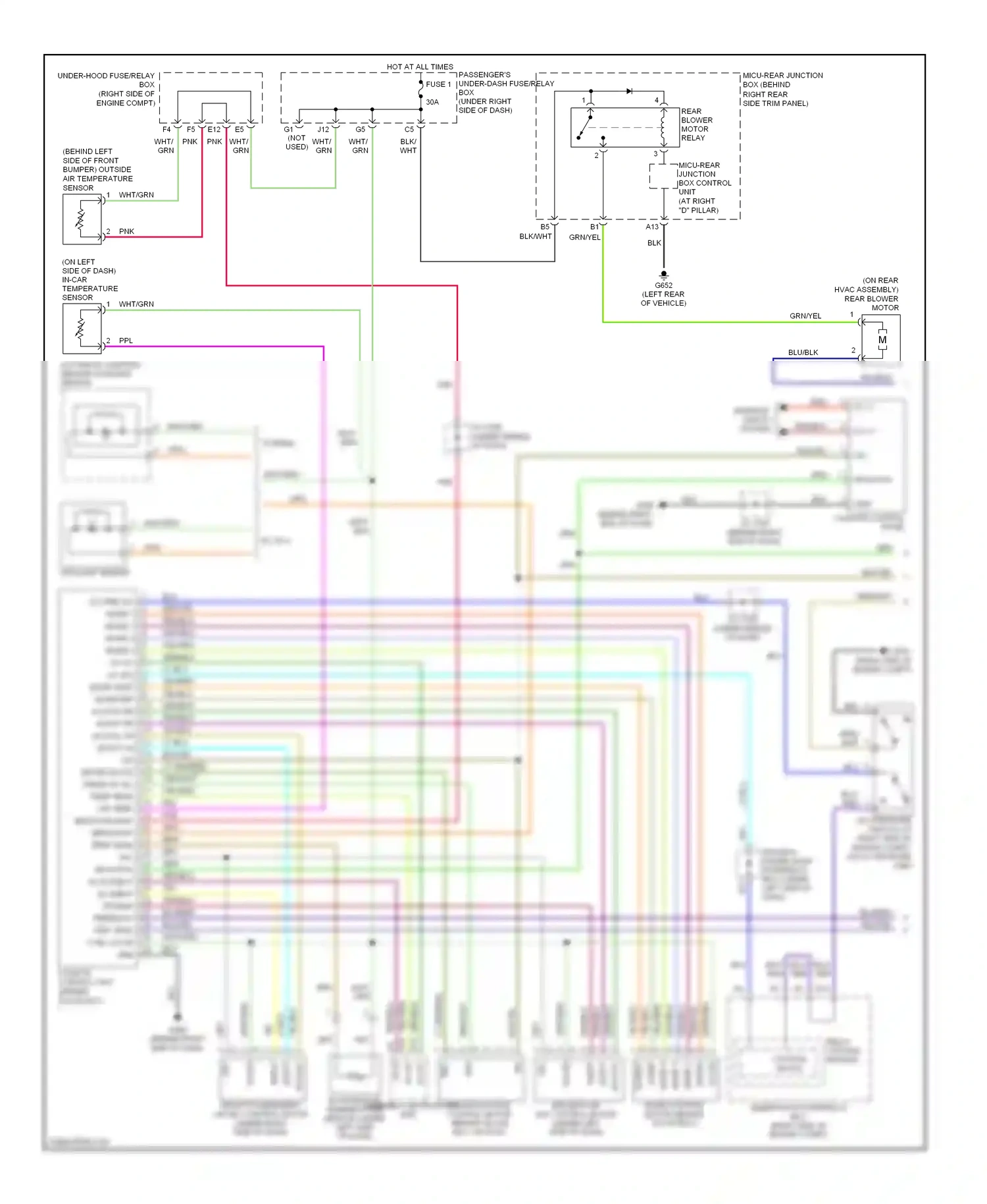 Wiring diagram sunlight sensor for Honda Odyssey III (2003-2008) (1 of 1)