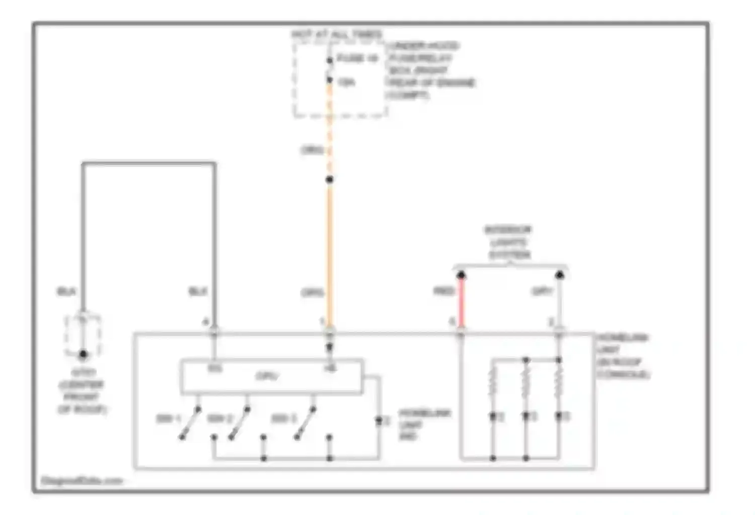 Odyssey Honda IV (2008-2013): Home link remote control circuit