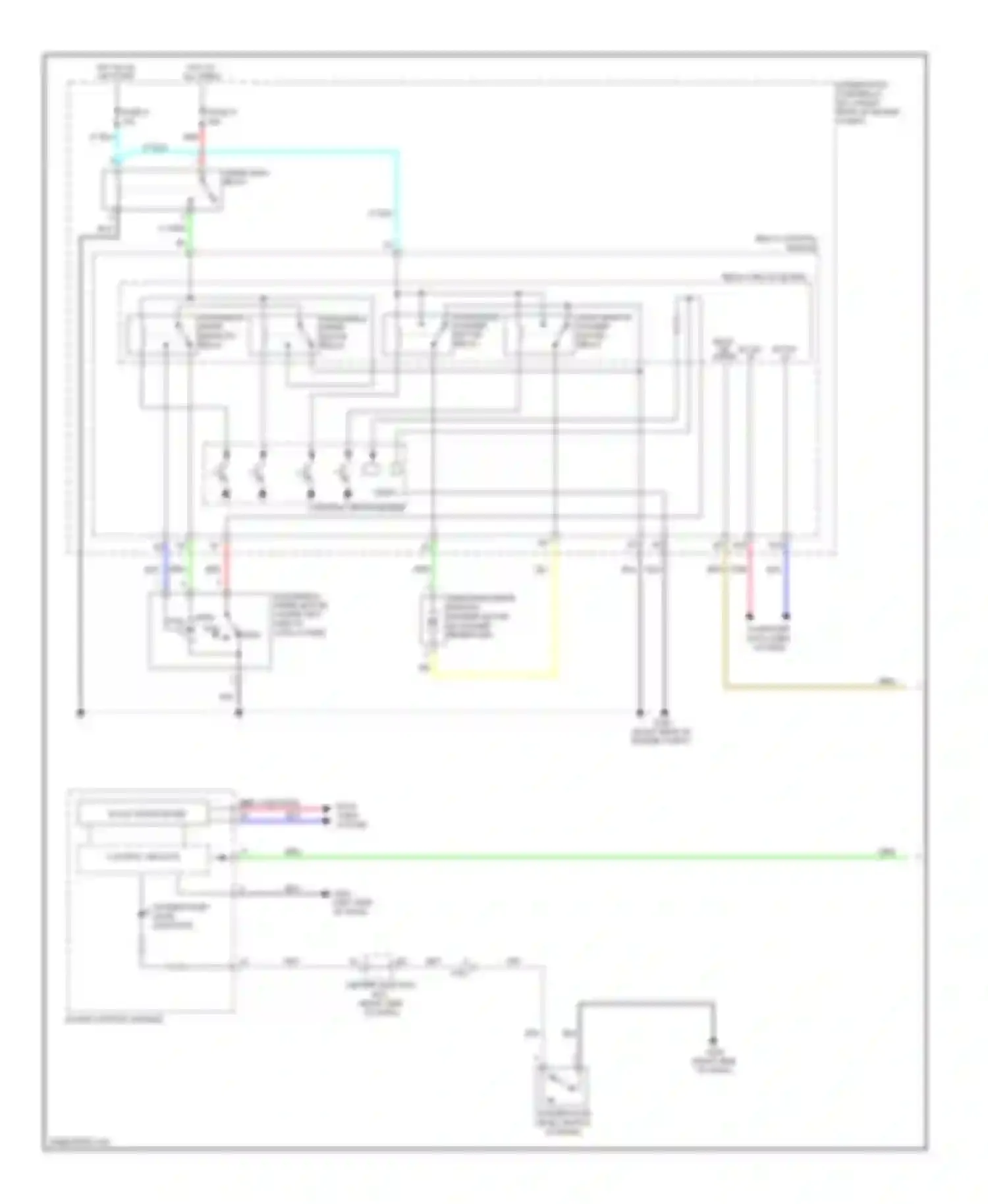 Odyssey Honda IV (2008-2013): Front wiper/washer circuit (1 of 2)