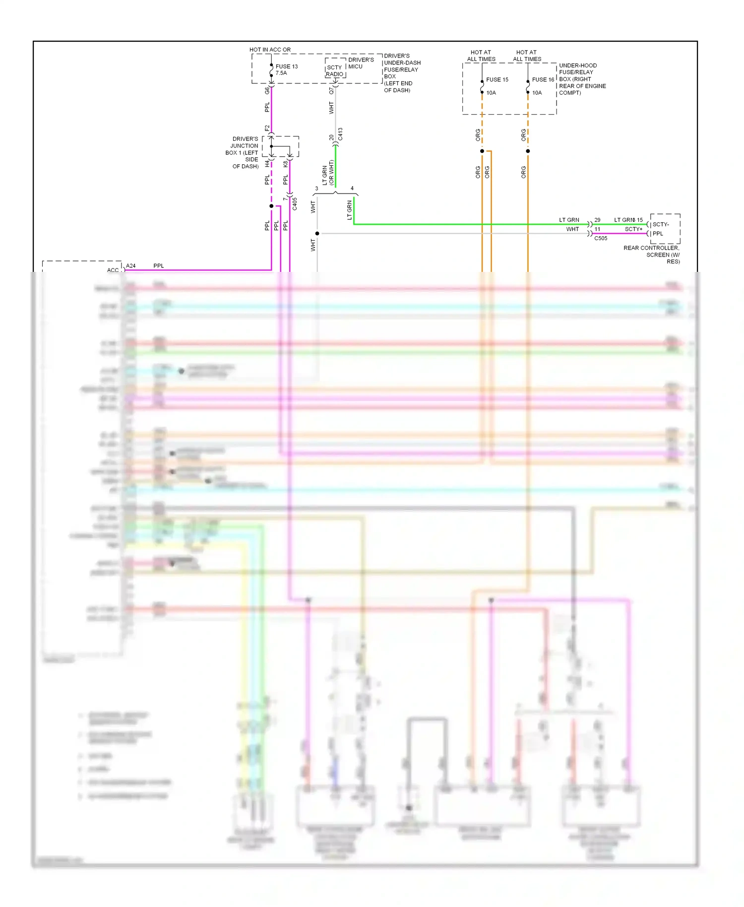 Wiring diagram audio unit for Honda Odyssey IV (2008-2013) (6 of 9)