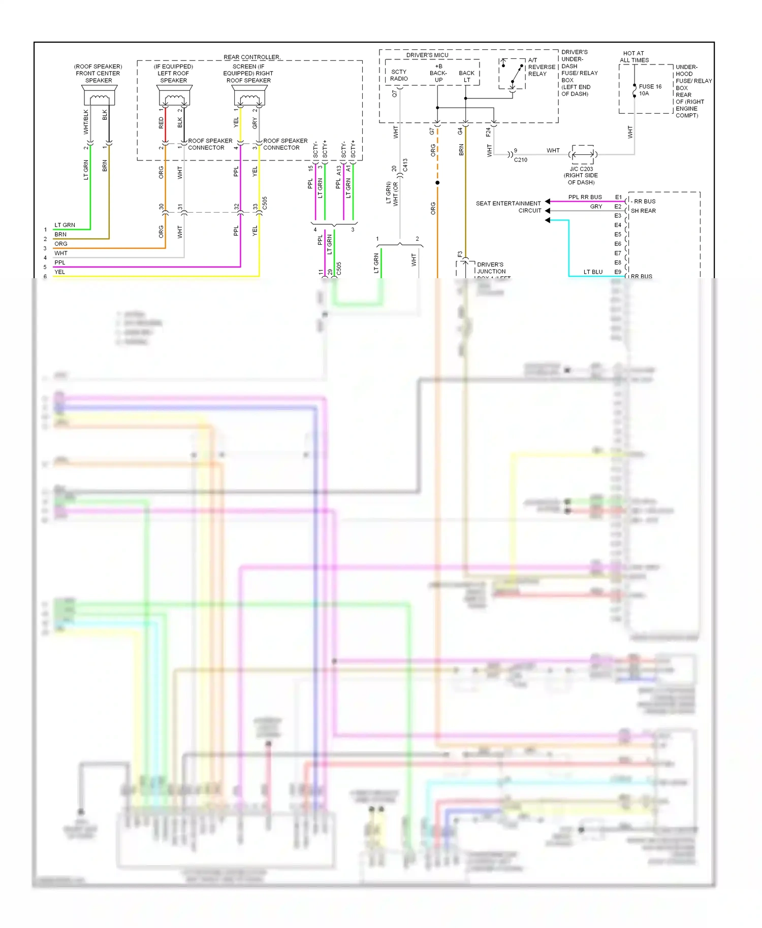 Wiring diagram b+ 2 3 for Honda Odyssey IV (2008-2013) (1 of 2)