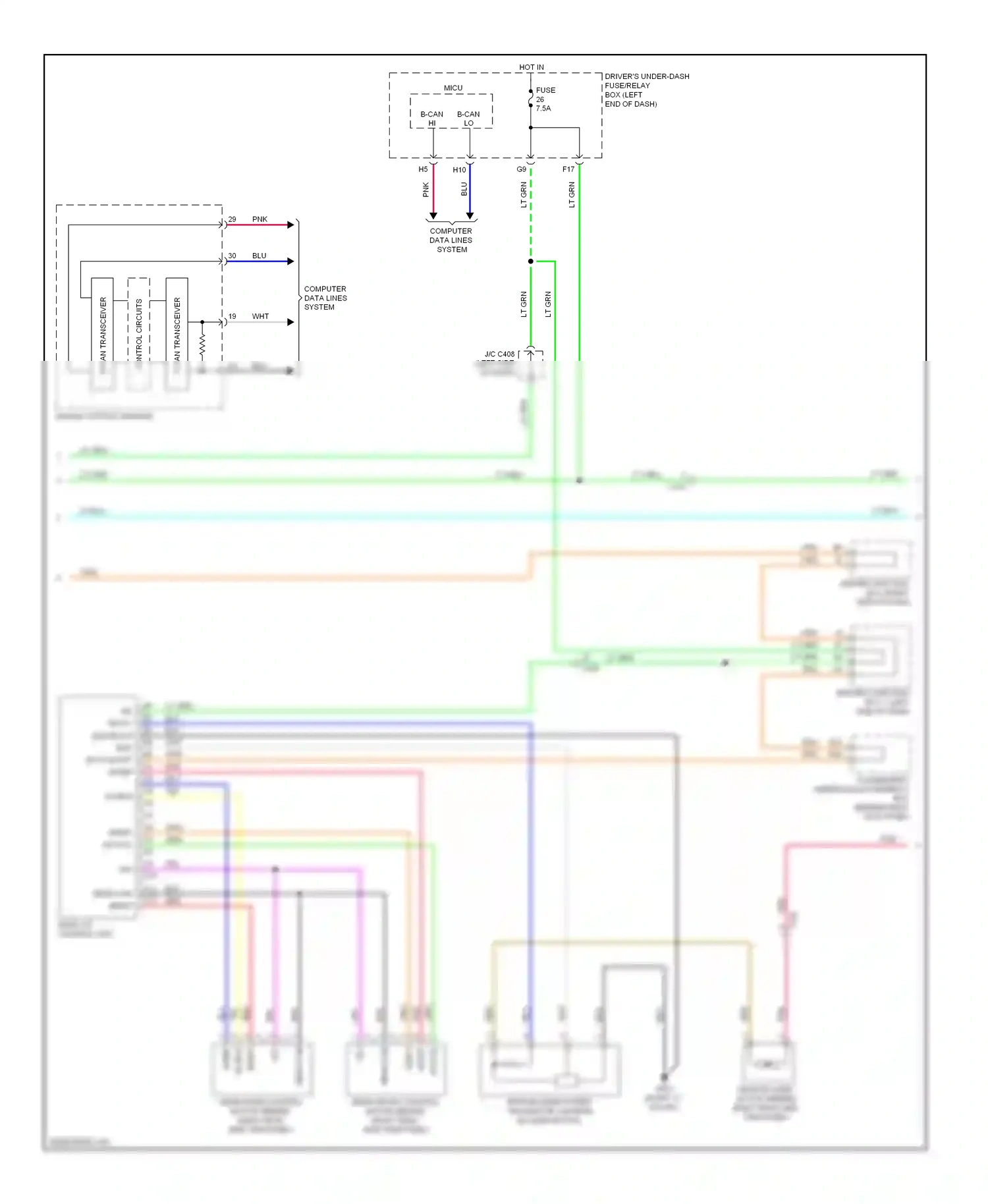 Wiring diagram b-can transceiver for Honda Odyssey IV (2008-2013) (8 of 9)